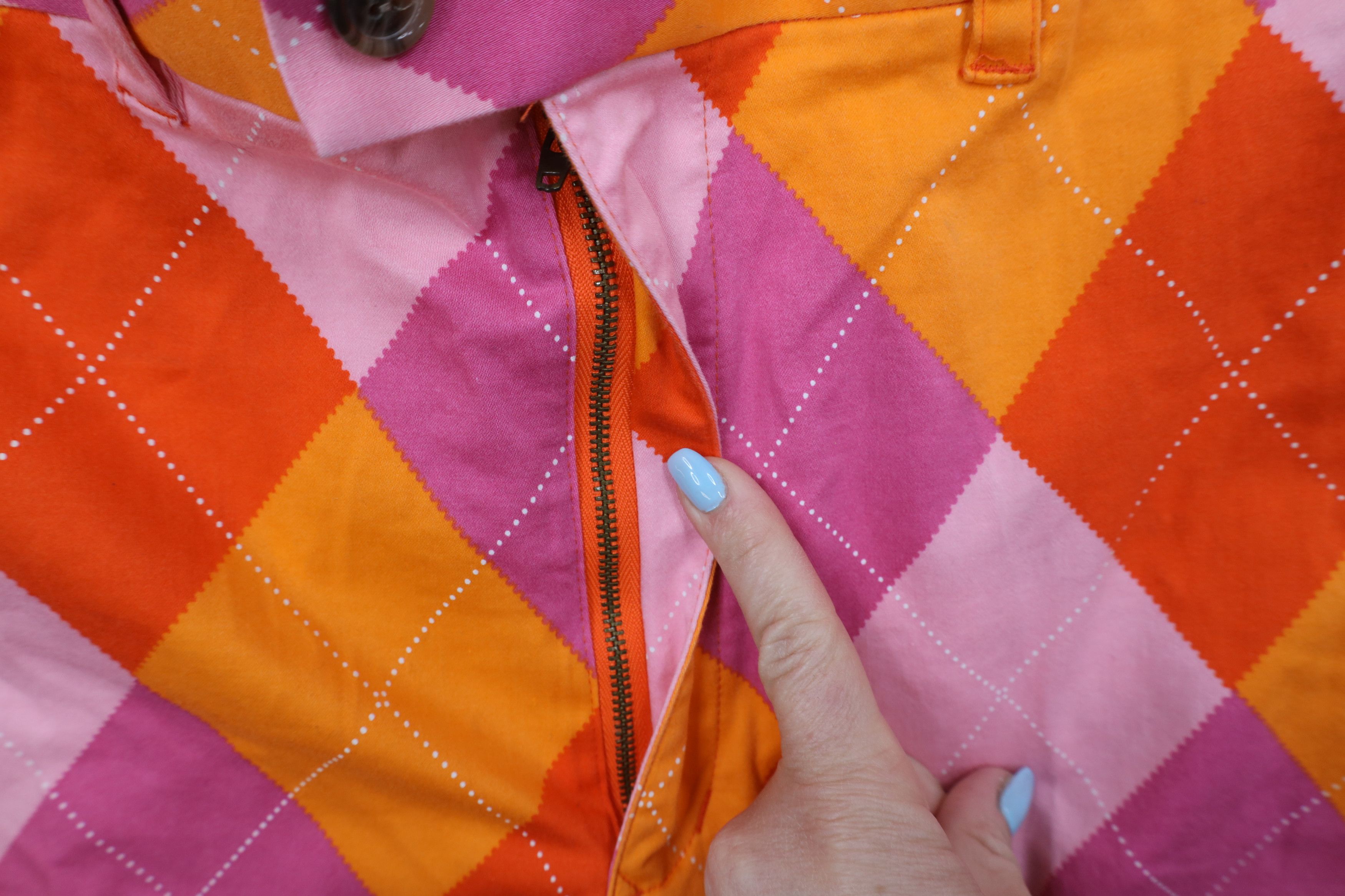 Vintage Loudmouth Golf Pastel Argyle Diamond John Daly Chino Shorts Size US 44 / EU 60 - 5 Thumbnail