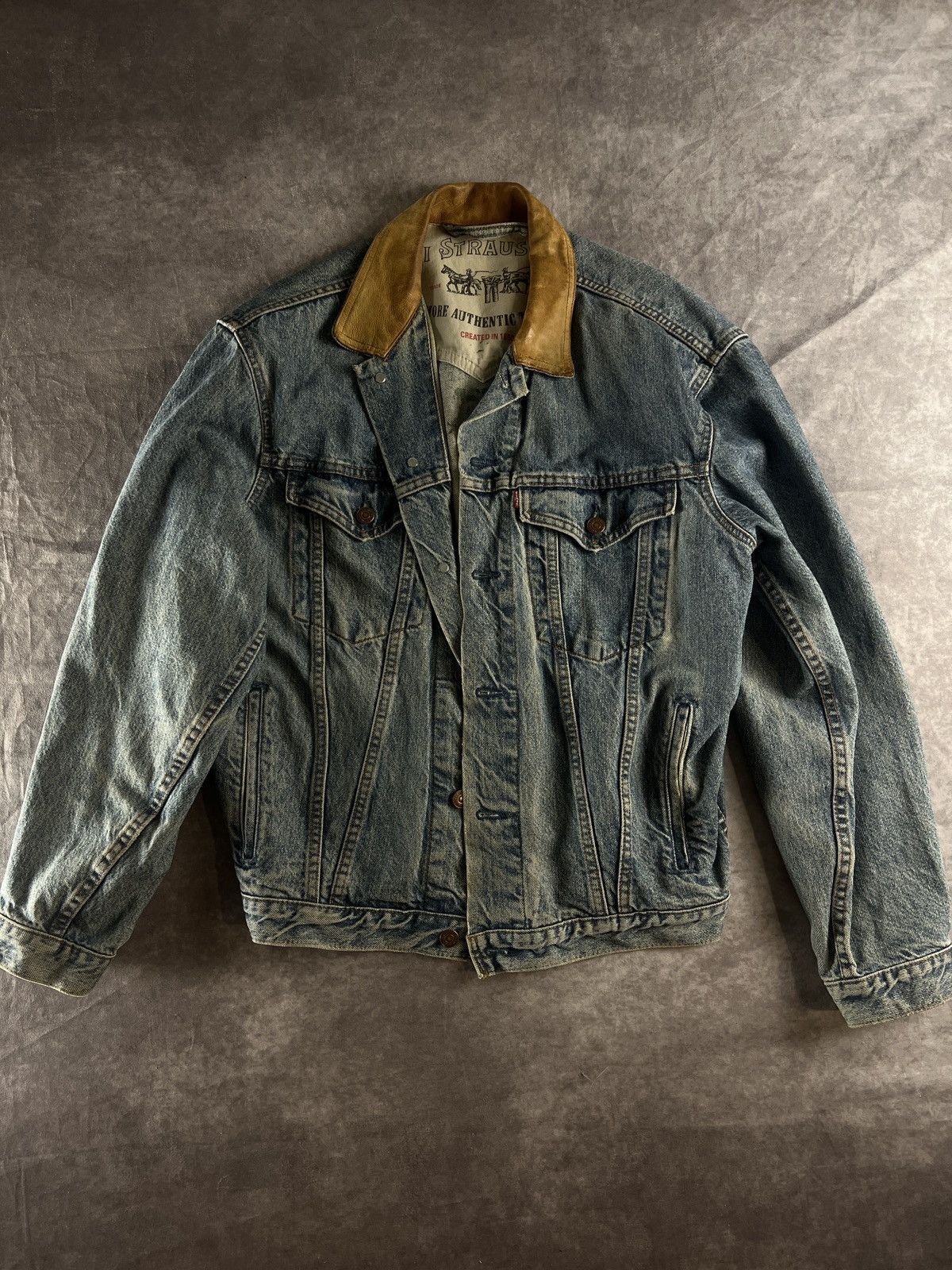 Levi's Vintage Clothing Vintage Levis Distressed Jacket Blue Jeans S/M Size Size US S / EU 44-46 / 1 - 1 Thumbnail