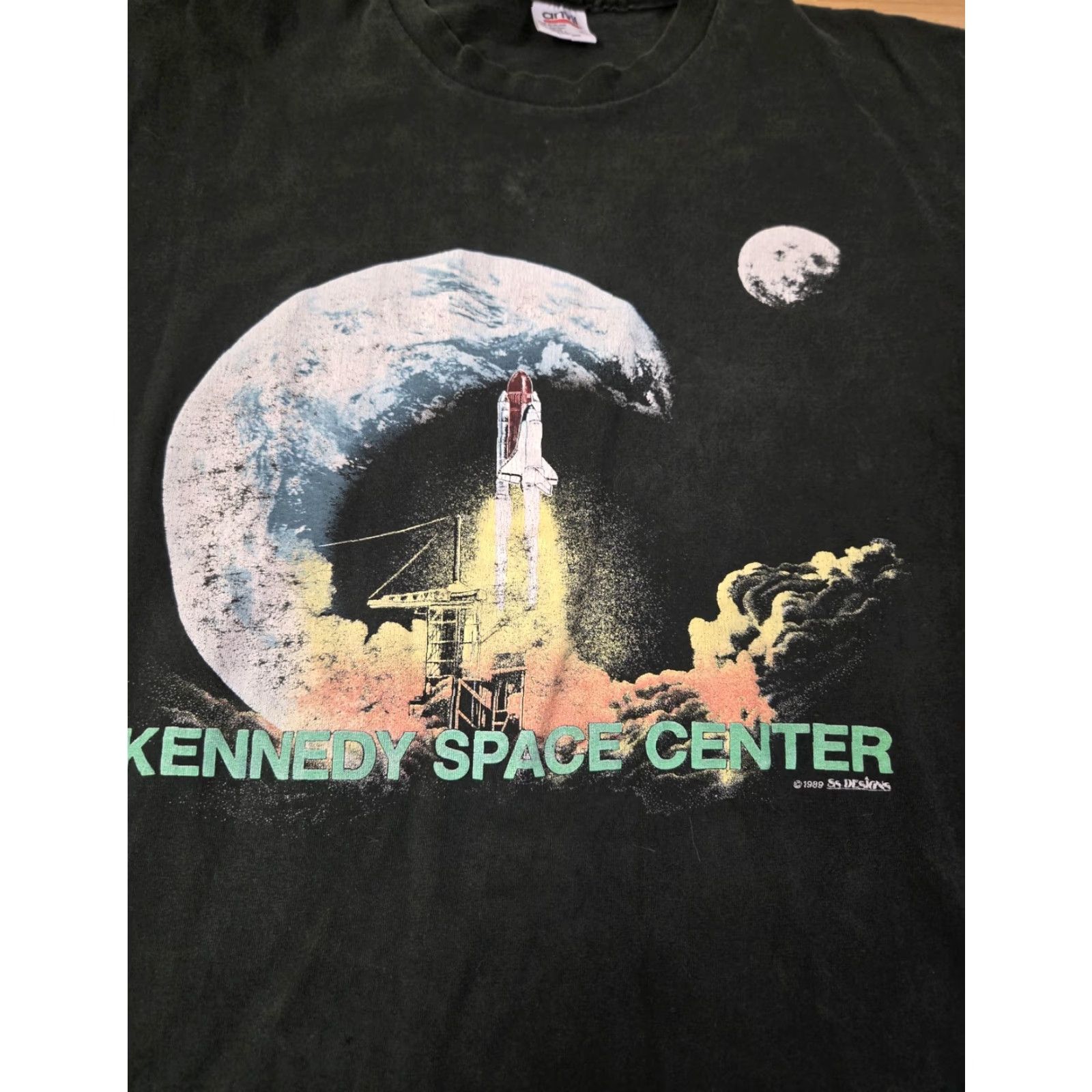 Anvil VINTAGE Kennedy Space Center Shirt Mens Large Black Space Shuttle NASA 1989 Size US L / EU 52-54 / 3 - 2 Thumbnail