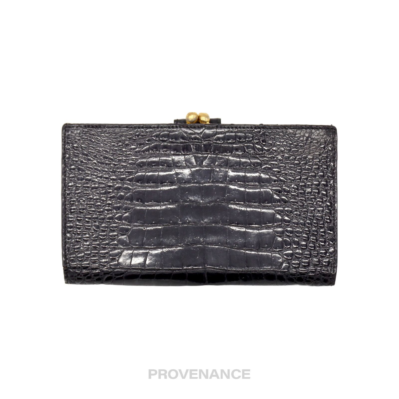 Gucci 🔴 Gucci Long Wallet - Black Crocodile Size ONE SIZE - 4 Thumbnail