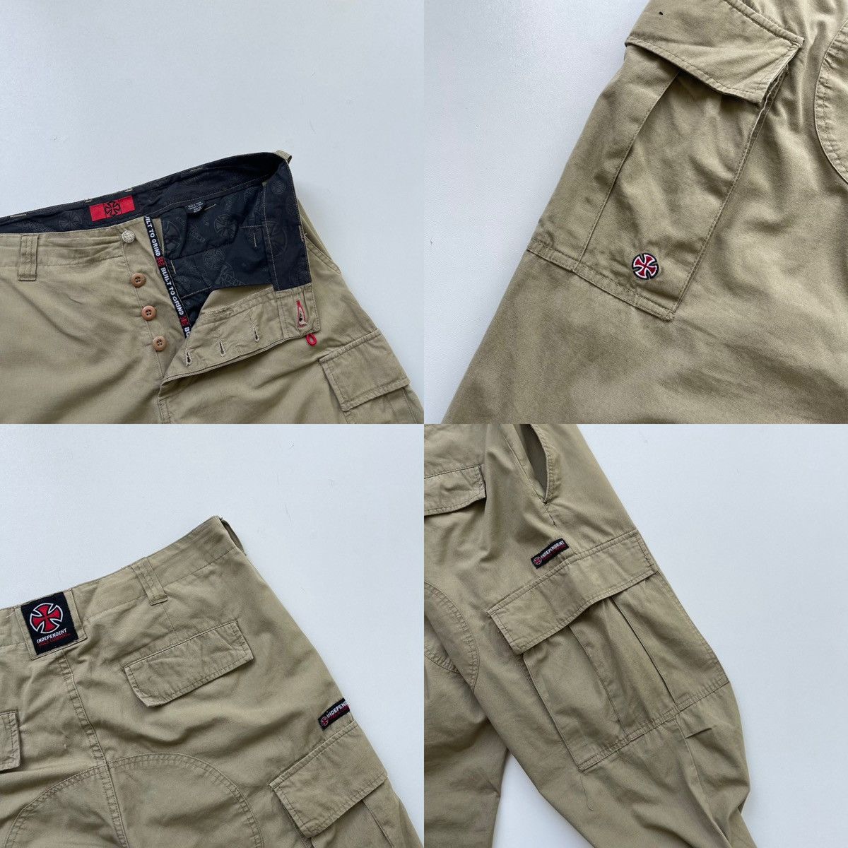Independent Truck Co. Independent Track Company Vintage Cargo Pants Beige Y2K Size US 34 / EU 50 - 5 Thumbnail