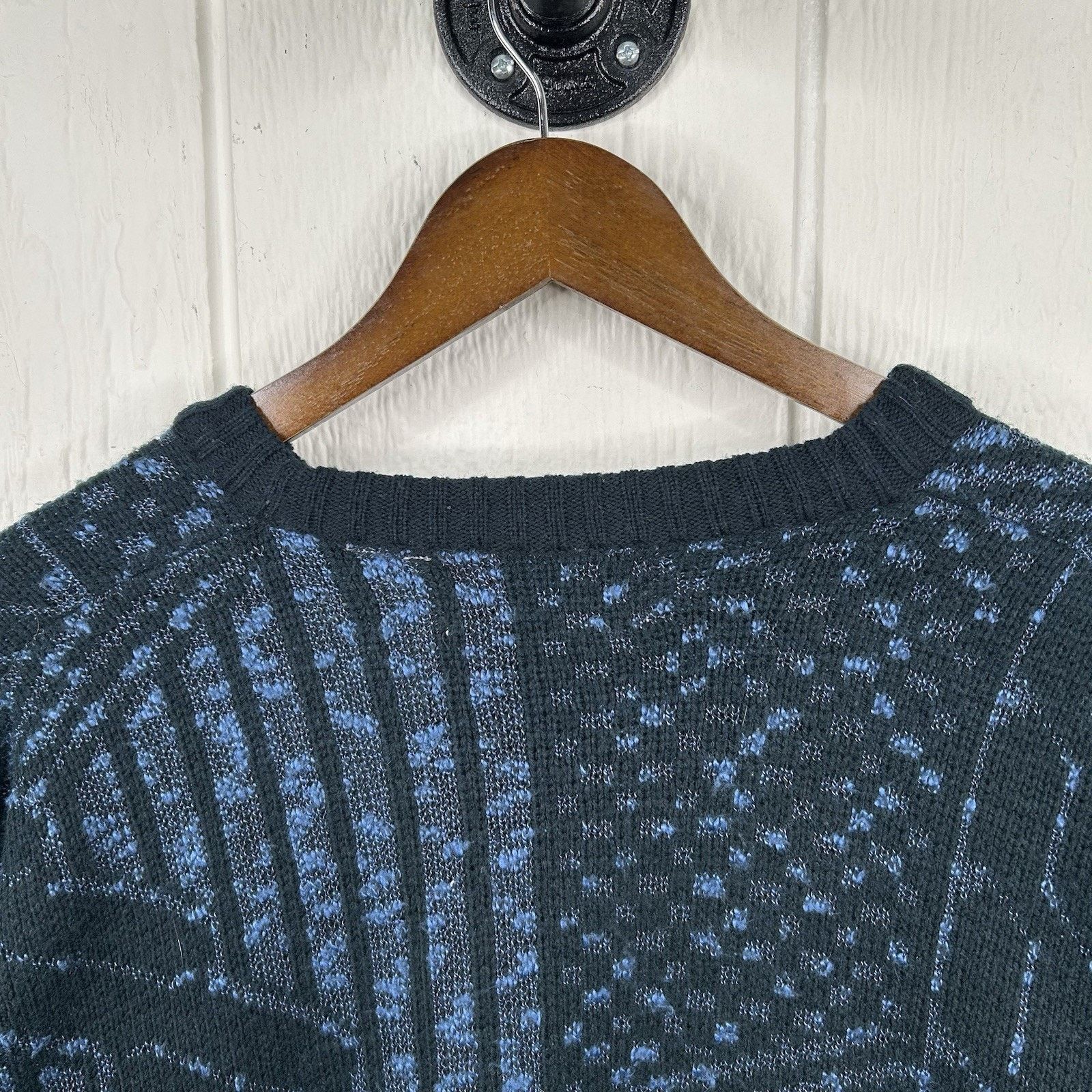& Other Stories Vintage 90's Michael Gerald Navy & Black Knit Sweater Medium Size US S / EU 44-46 / 1 - 9 Thumbnail