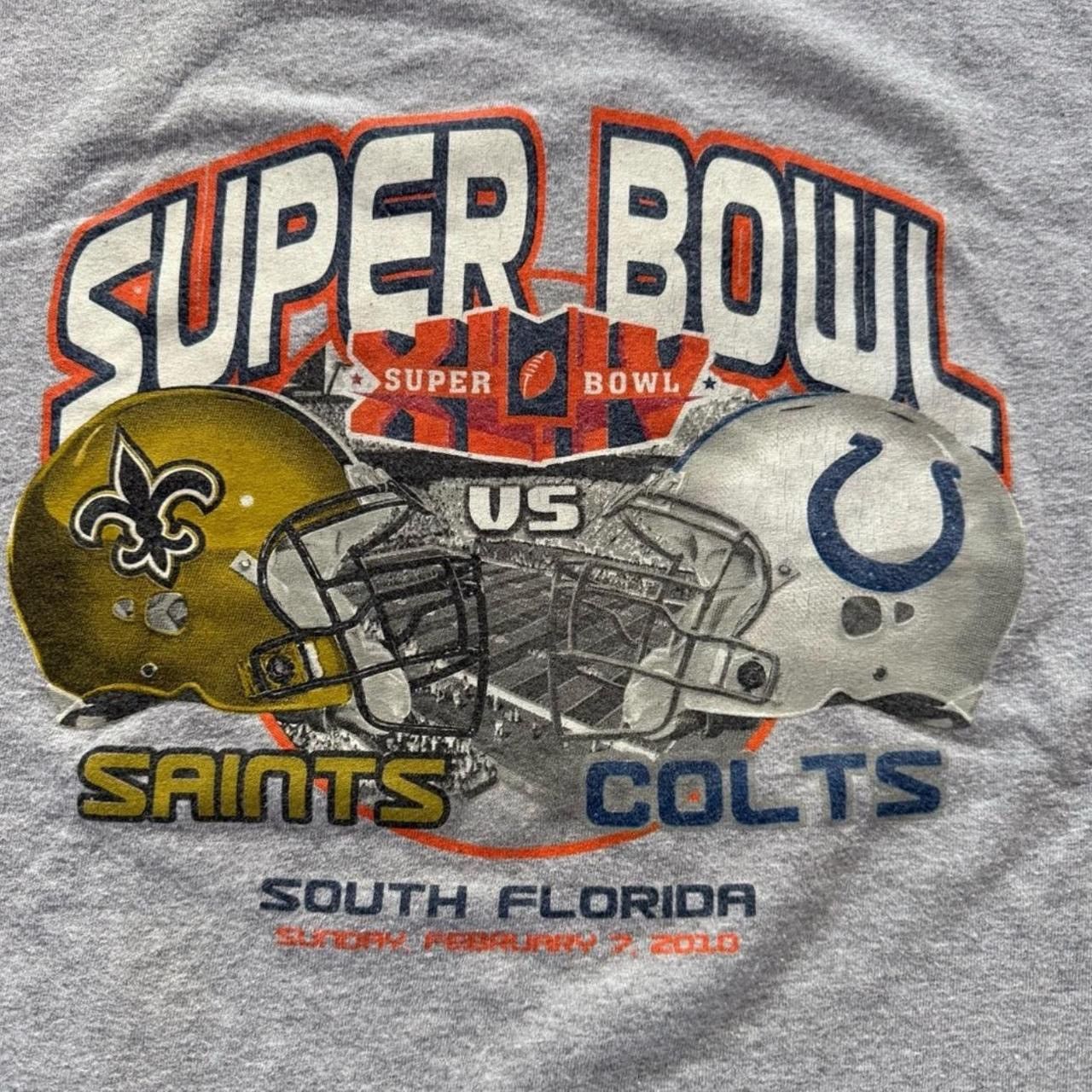 Other Vintage 2010 Super Bowl XLIV Saints vs Colts Tee Size US XL / EU 56 / 4 - 2 Thumbnail