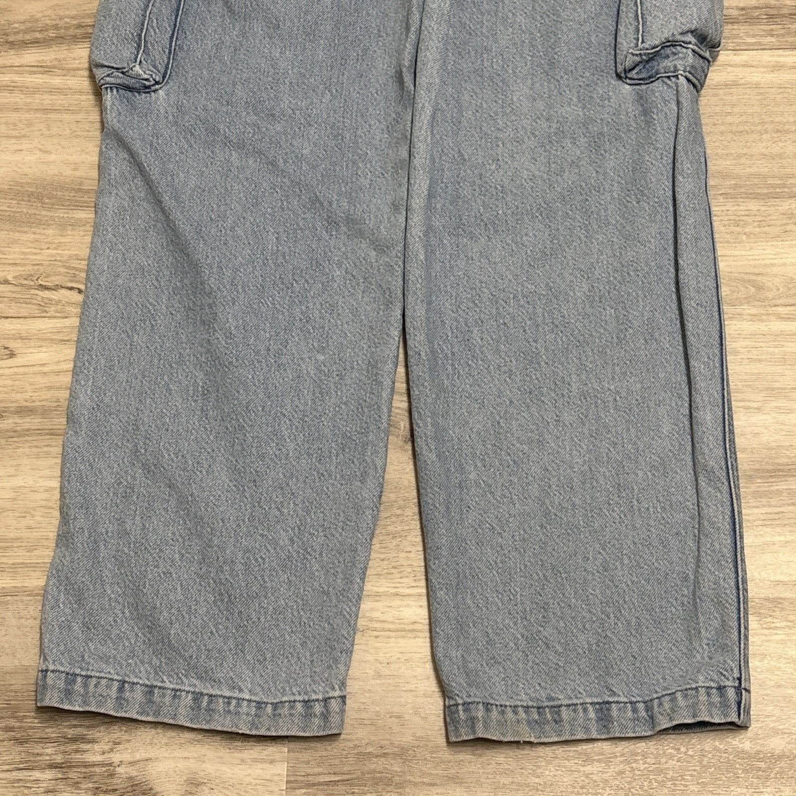 Madewell Madewell Jeans Womens 26 Blue Low Slung Cargo Wide Leg Stone Size 26" / US 2 / IT 38 - 6 Thumbnail