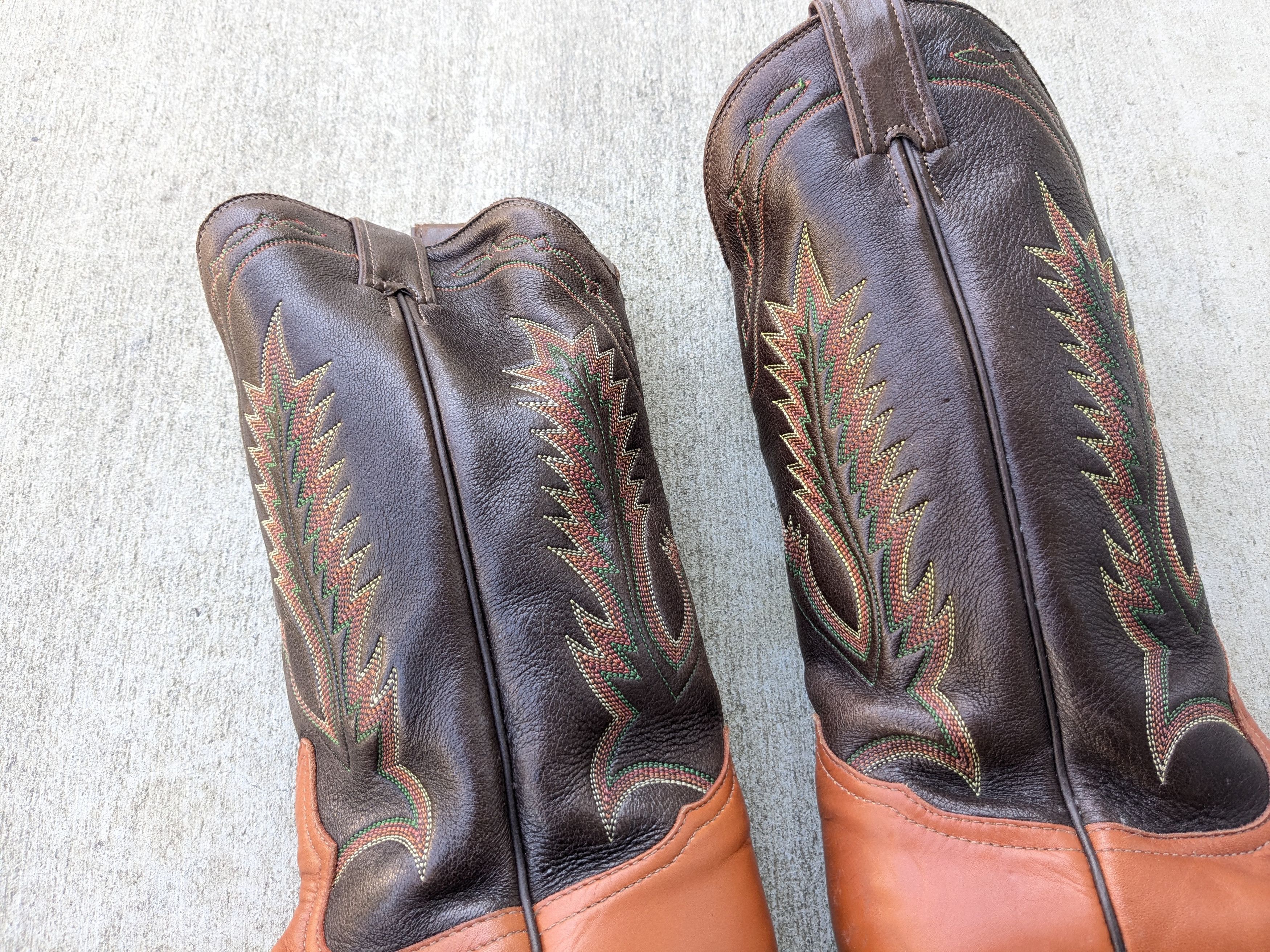 Other Tony Lama Cowboy Boots Lizard Brown 9.5 D Botas USA Size US 9.5 / EU 42-43 - 6 Thumbnail