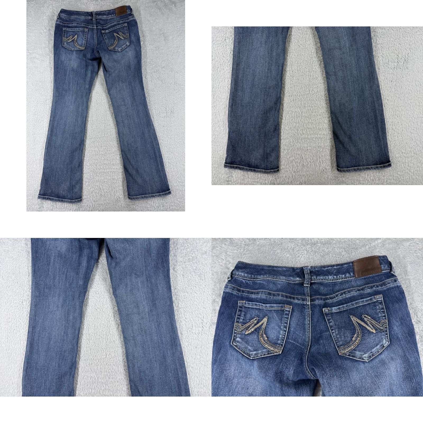 Vintage Maurices Jeans Womens 9 Blue Denim Low Rise Bootcut Distressed 30x31 Size 30" / US 8 / IT 44 - 9 Thumbnail