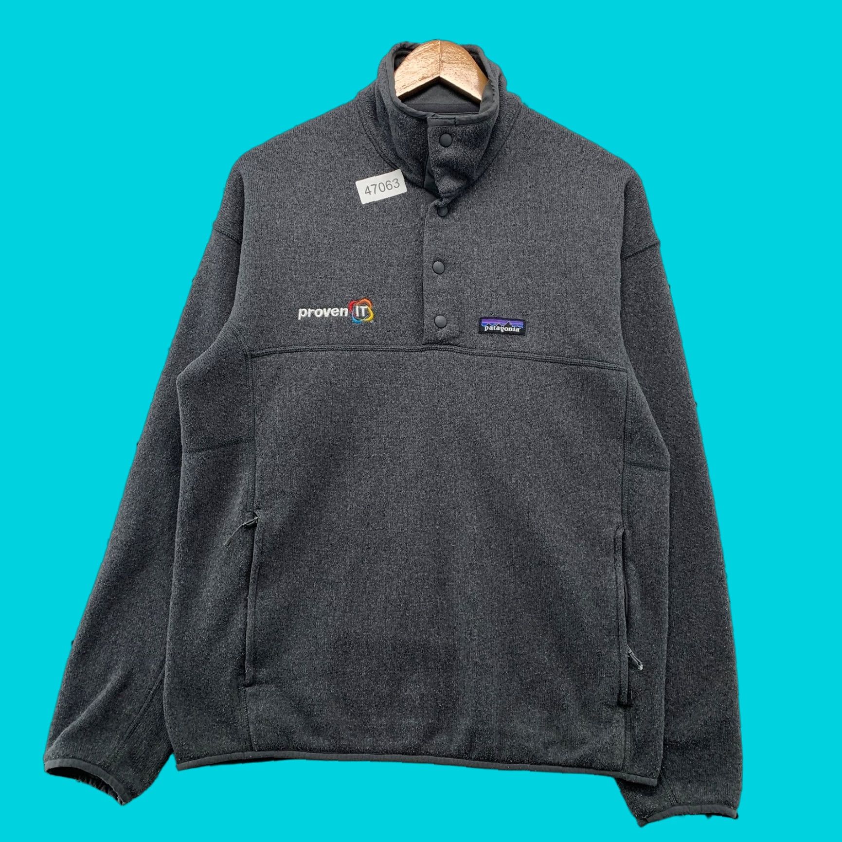 Patagonia Patagonia Better Sweater Mens Medium Gray 1/4 Snap PROVE IT Gray Pullover Sweatshirt Size US M / EU 48-50 / 2 - 1 Thumbnail