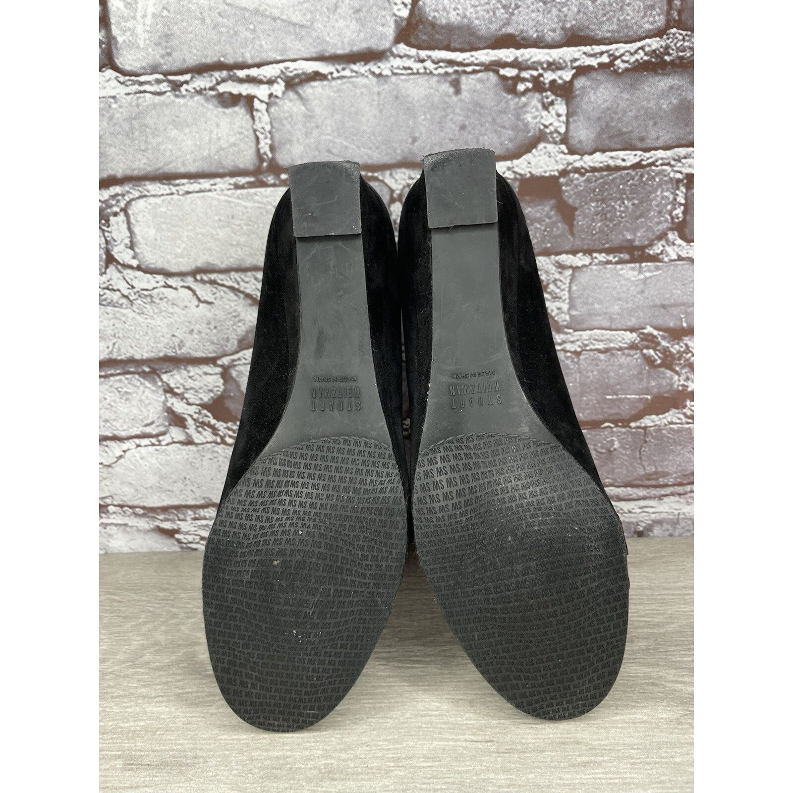 Stuart Weitzman Stuart Weitzman Black Suede Leather High Wedge Pumps Shoes W Size US 10 / IT 40 - 7 Thumbnail