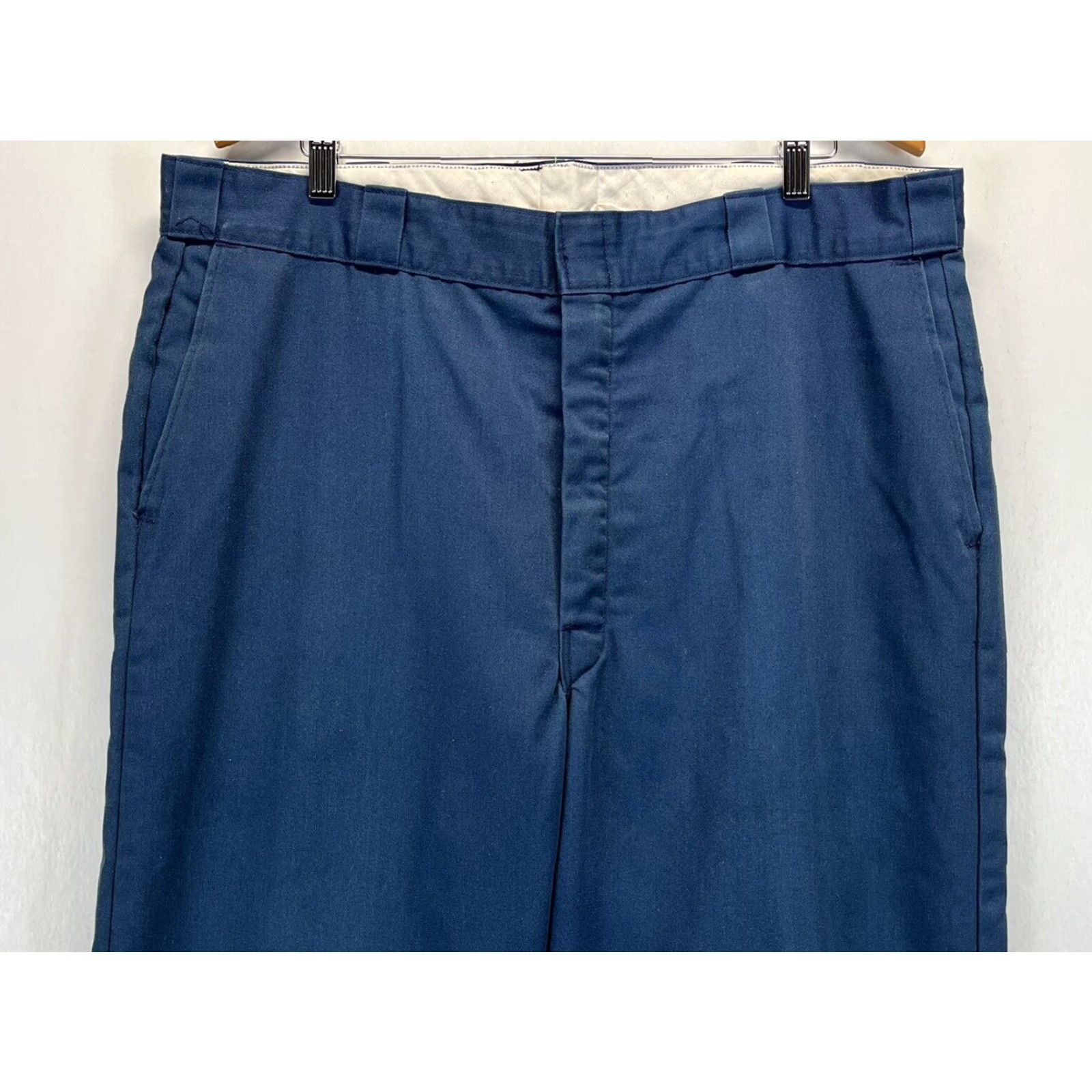 Vintage VINTAGE L.L. Bean Chino Pants Men's Casual Workwear Cotton Blend Flannel Lined Sz 40 X 33 Blue 80s Mens Size US 40 / EU 56 - 3 Thumbnail