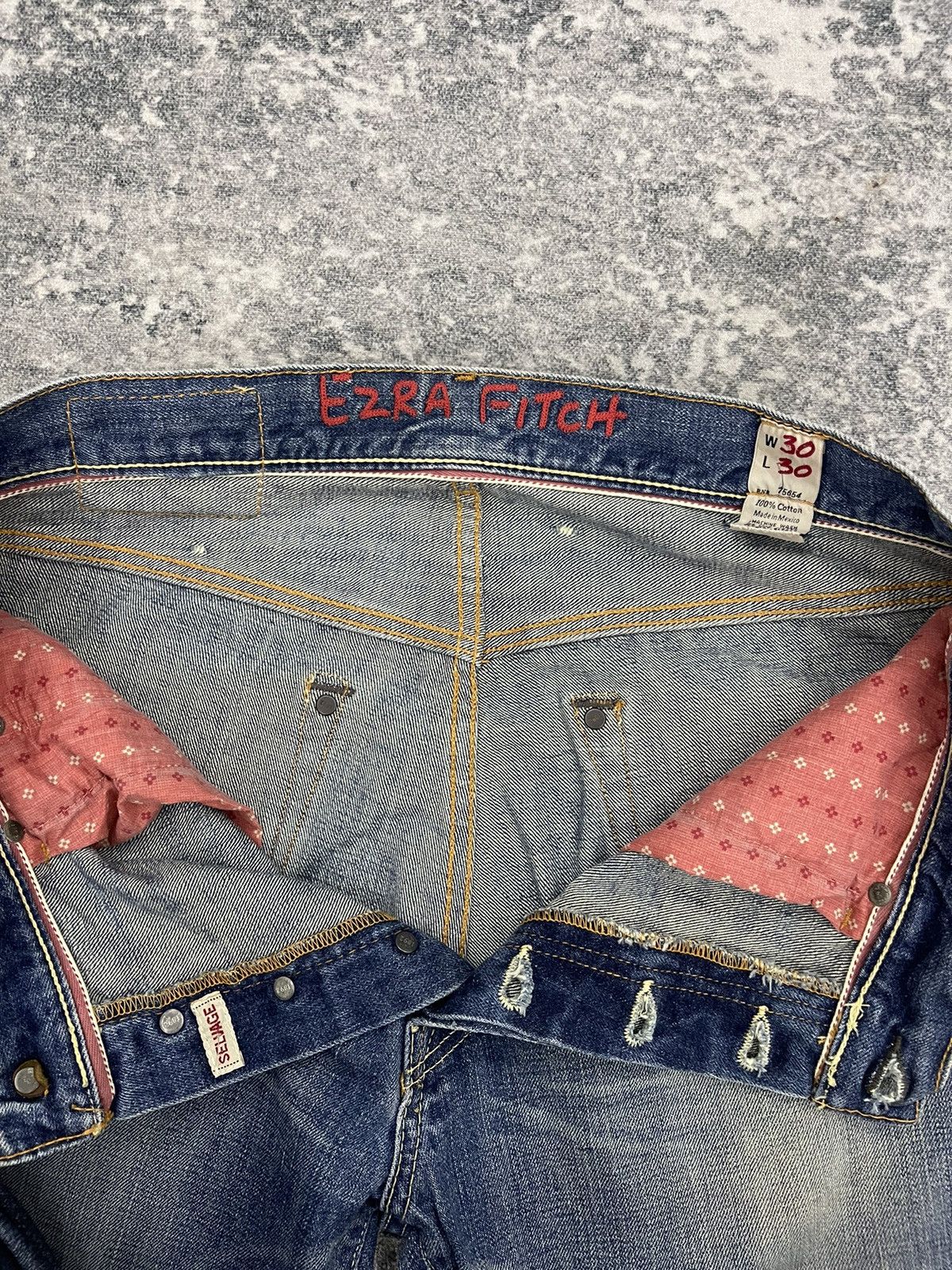 Vintage Vintage Ezra Fitch Salvage Denim Selvedge Size US 30 / EU 46 - 7 Thumbnail