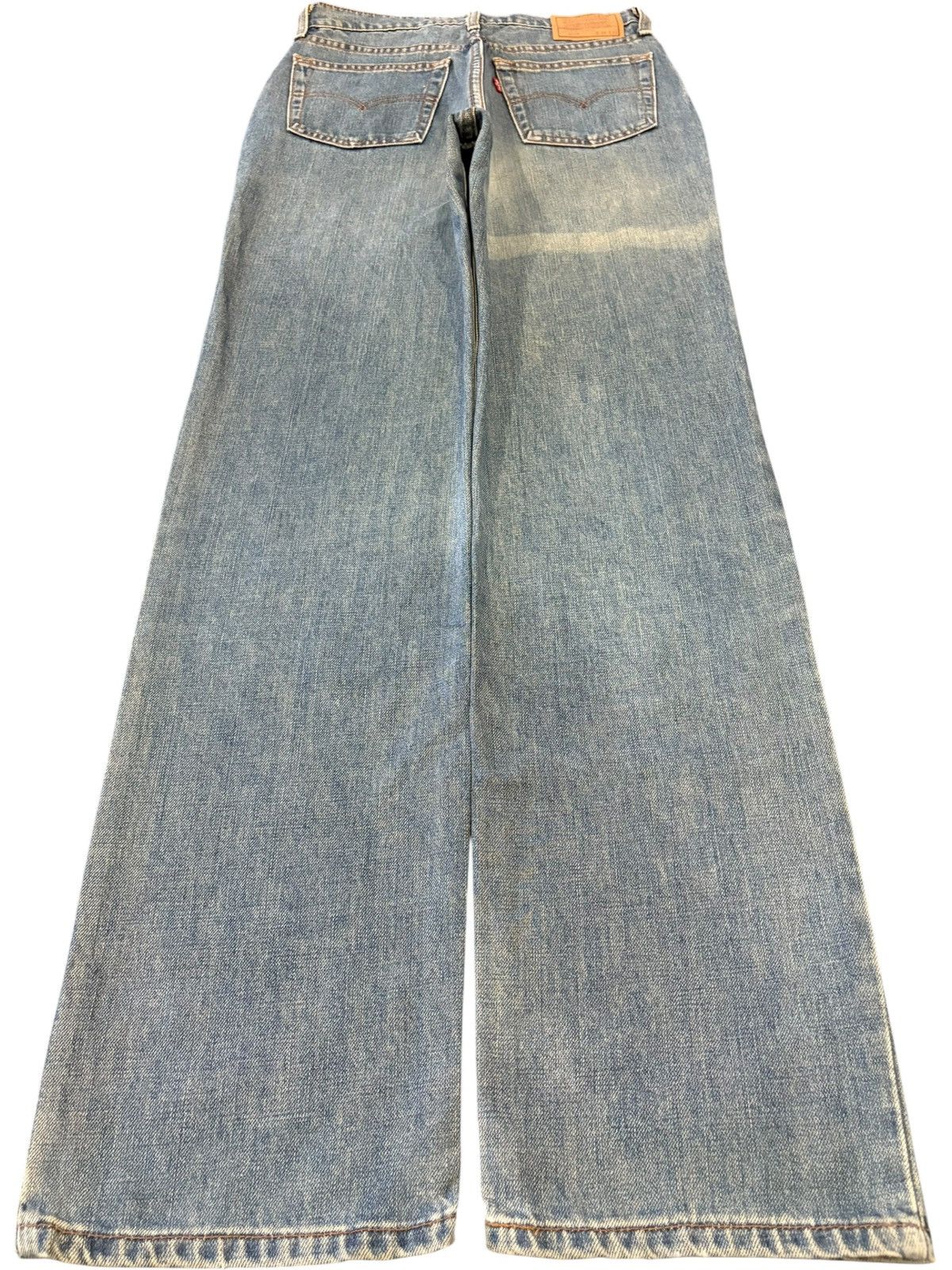 Levi's Vintage 90s Levis 519 Blue Wash Distressed Loose Jeans Size US 27 - 2 Thumbnail