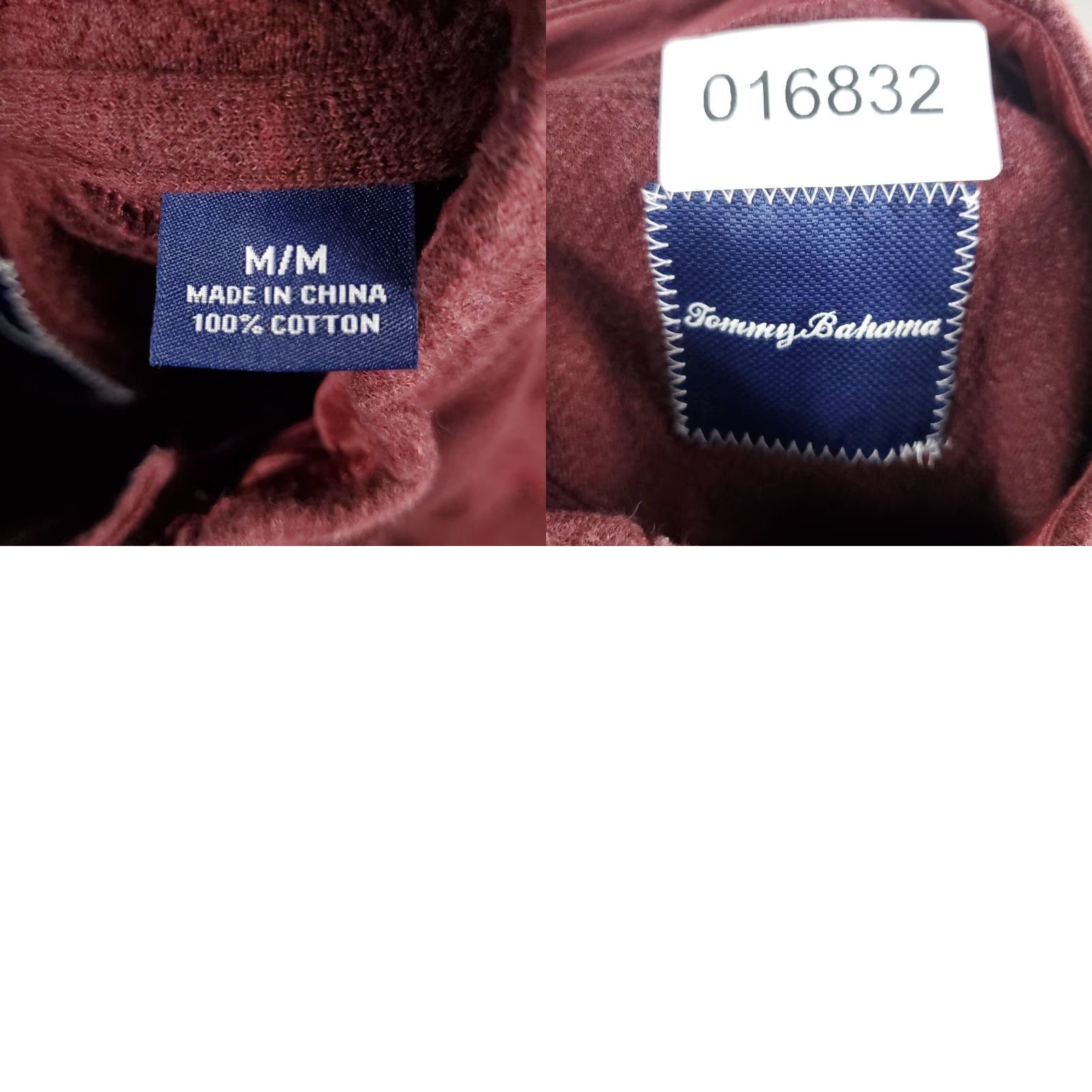 Tommy Bahama Tommy Bahama Mens Medium Burgundy Button Front Pullover Sweatshirt Size US M / EU 48-50 / 2 - 8 Thumbnail