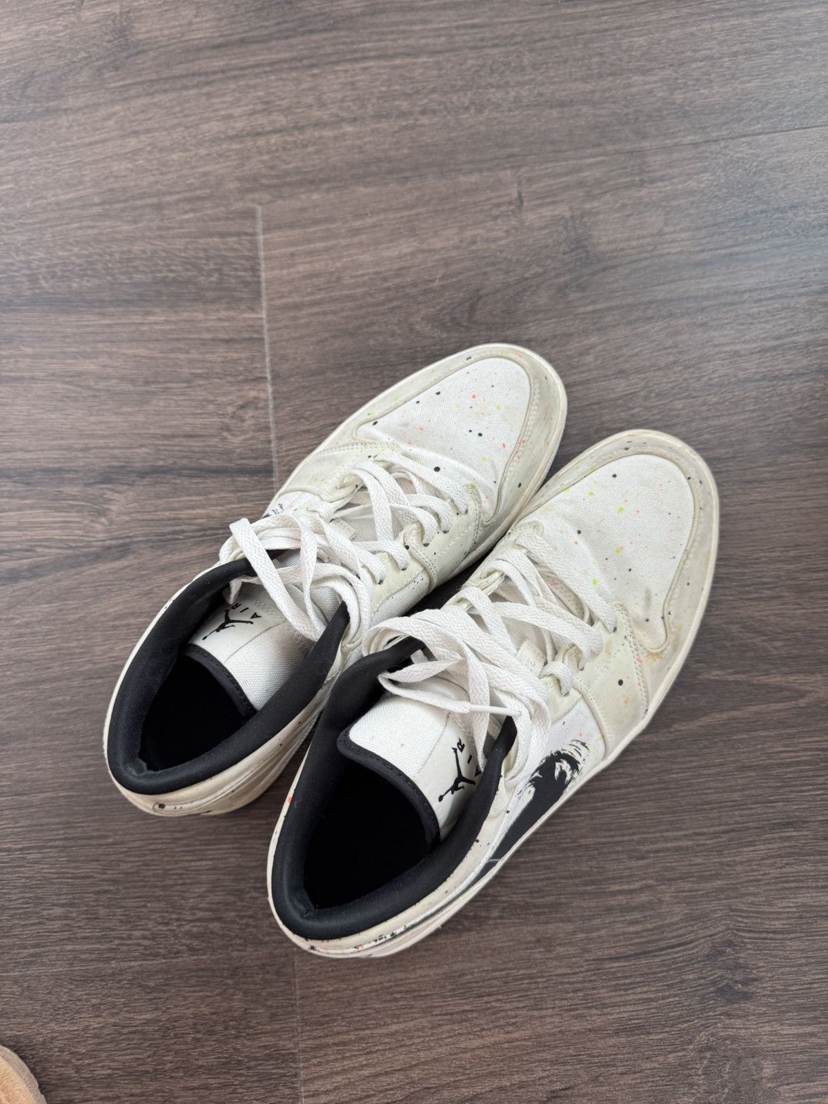 Jordan Brand Air Jordan 1 Low Brushstroke Swoosh Paint Splatter Size US 11 / EU 44 - 3 Thumbnail