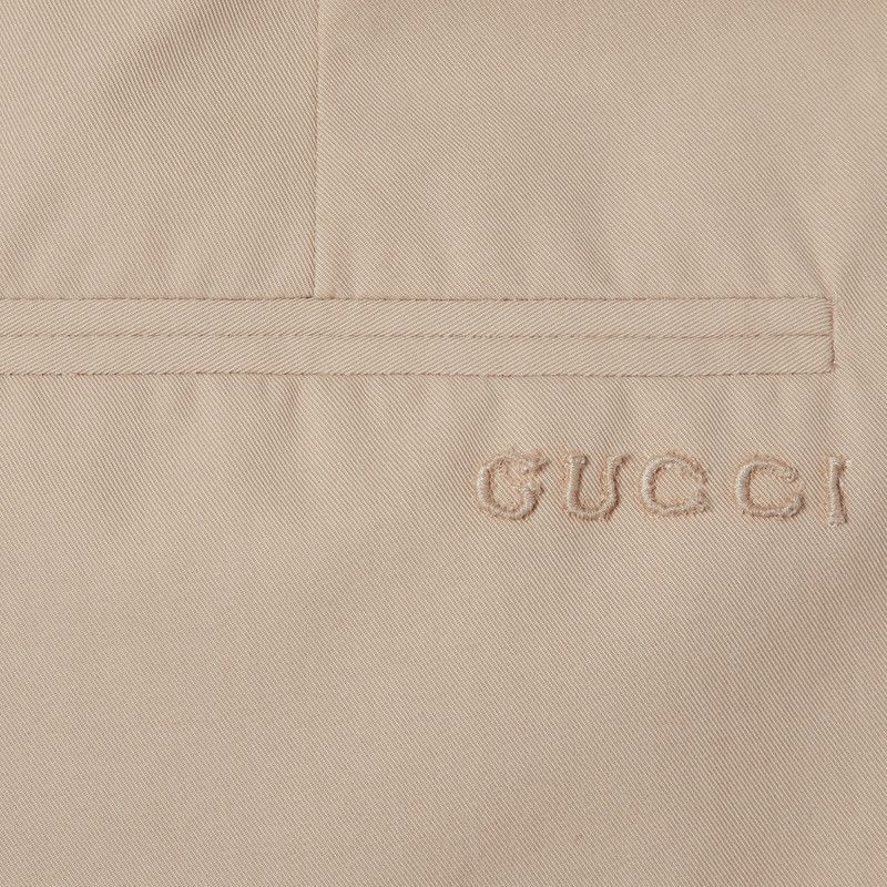 Gucci o1la5ras0526 Light Cotton Gabardine Shorts in Beige Size 27" / US 4 / IT 40 - 6 Thumbnail