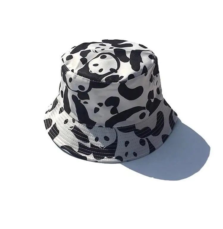 Japanese Brand Double Sided Panda Printed Casual Bucket Hat Summer Cap Hat Size ONE SIZE - 3 Thumbnail