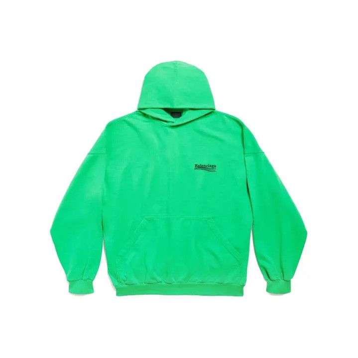 Balenciaga Balenciaga FW23 Logo Print Hoodie in Green Size US L / EU 52-54 / 3 - 1 Thumbnail