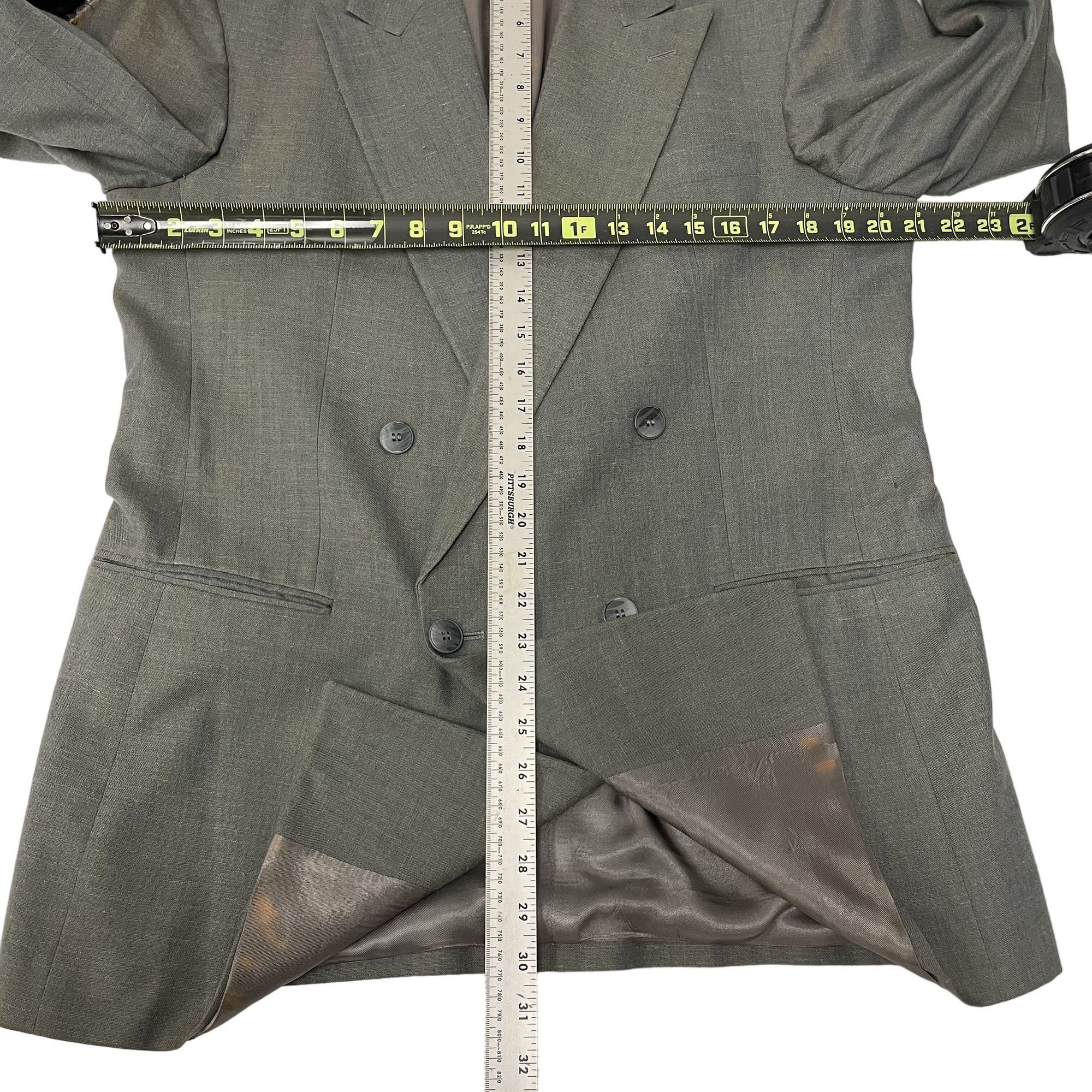 Other Vtg D/B Peak Lapel ROCKABILLY Green Gold Linen Sport Coat Size 40R - 9 Thumbnail