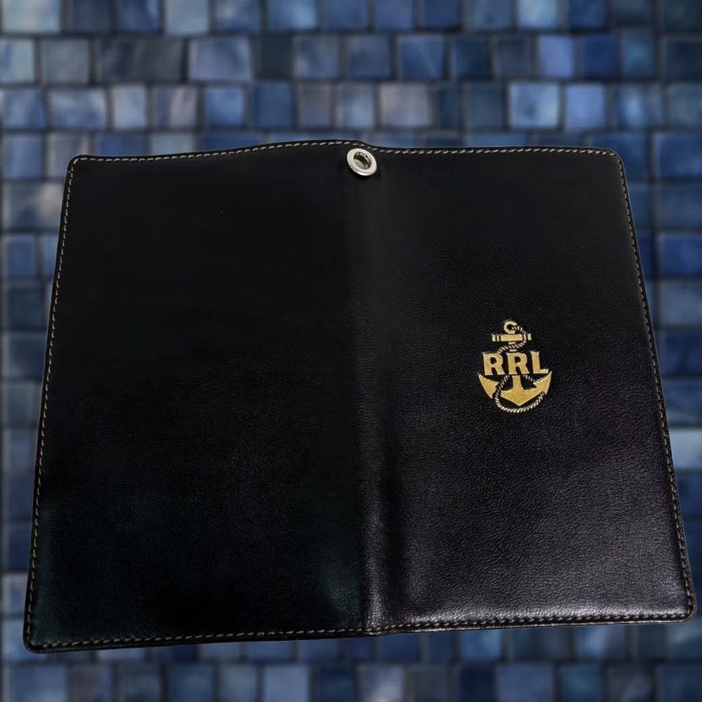Ralph Lauren RRL Ralph Lauren Leather Wallet Bi-fold Black Emboss Logo Notebook type Unisex Size ONE SIZE - 1 Thumbnail