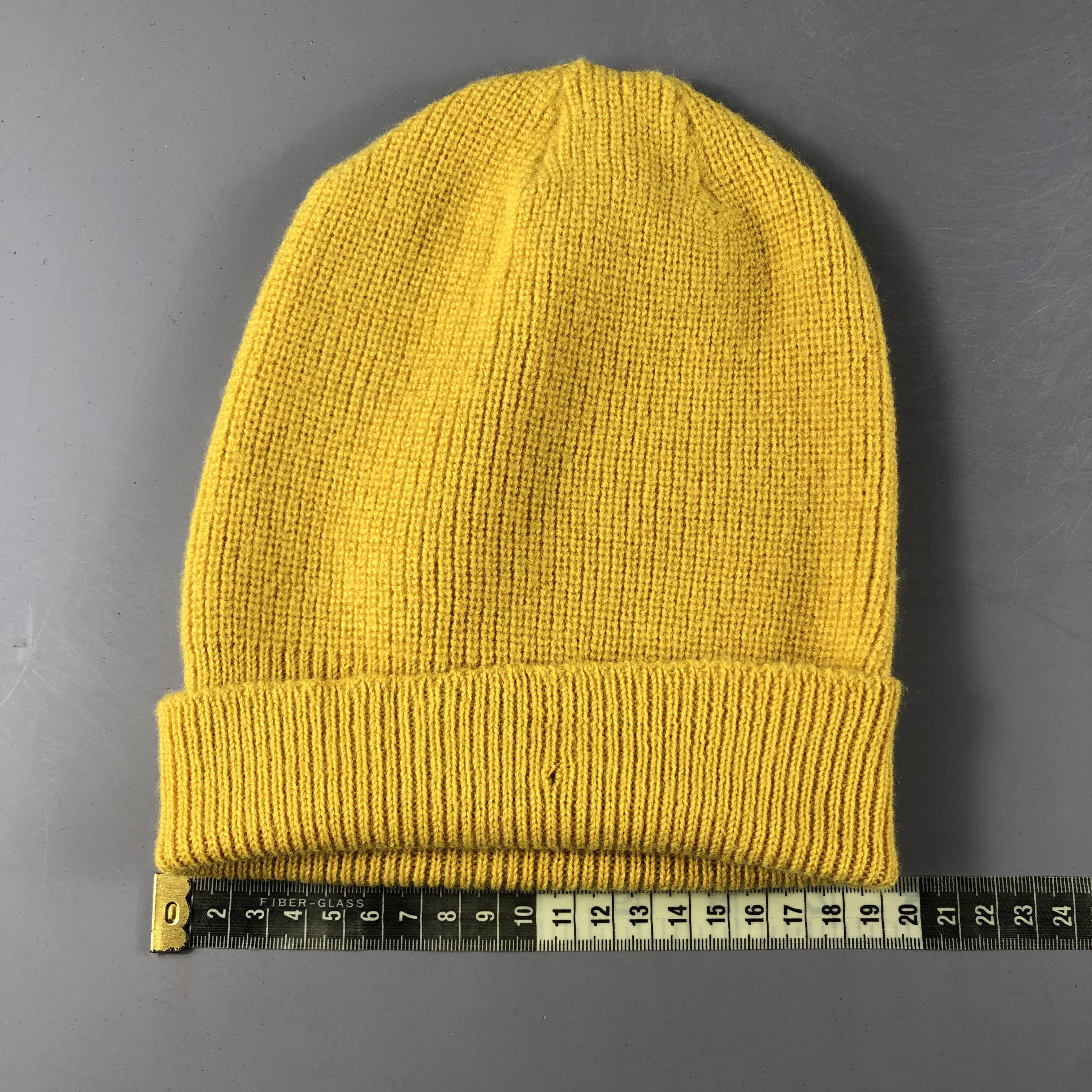 Japanese Brand × Vintage Unknown Yellow Minimalist Beanie Snow Hat Snow Cap -D764 Size ONE SIZE - 3 Thumbnail