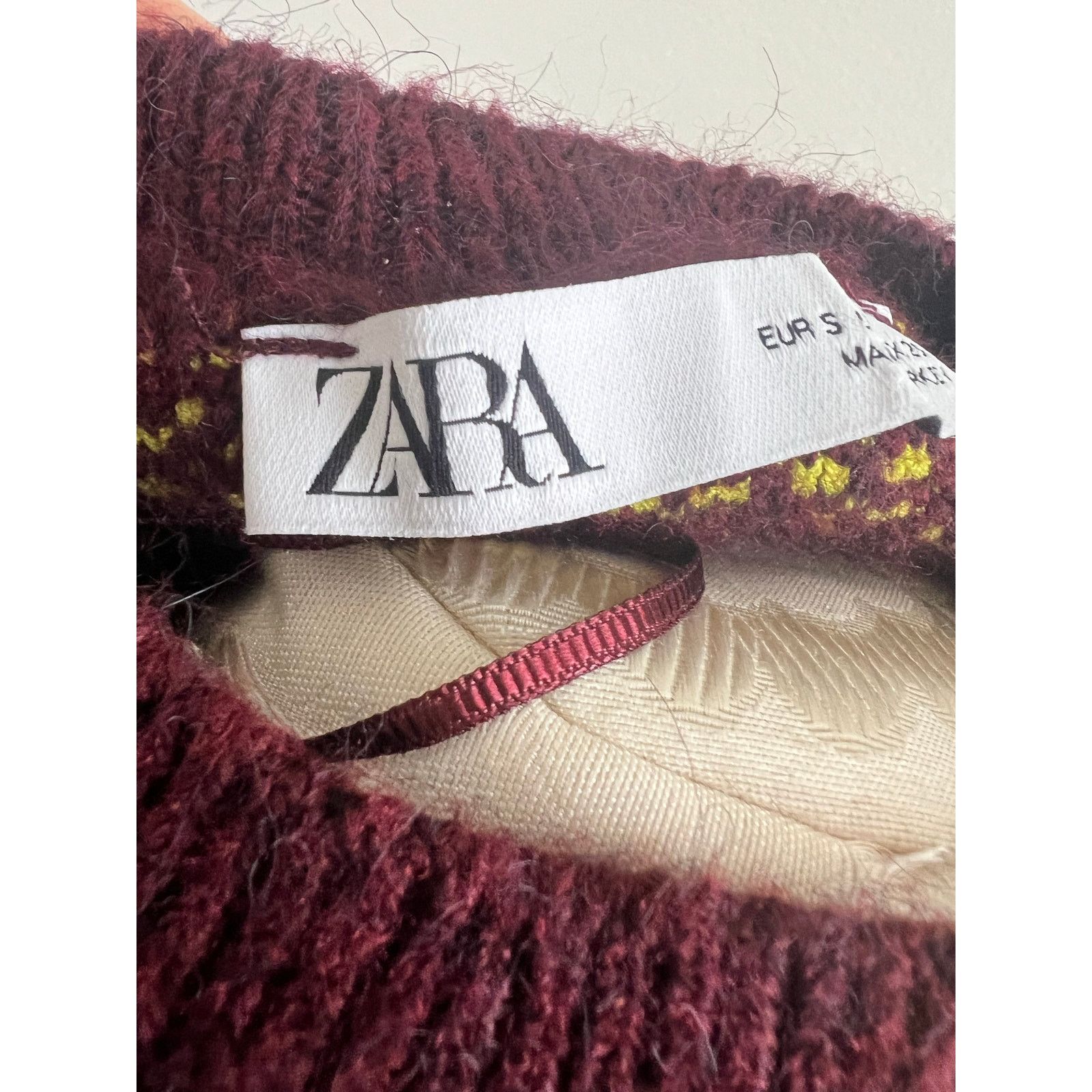 Zara Zara Cut Out Checkered Knit Long Sleeve Sweater S Size S / US 4 / IT 40 - 5 Thumbnail