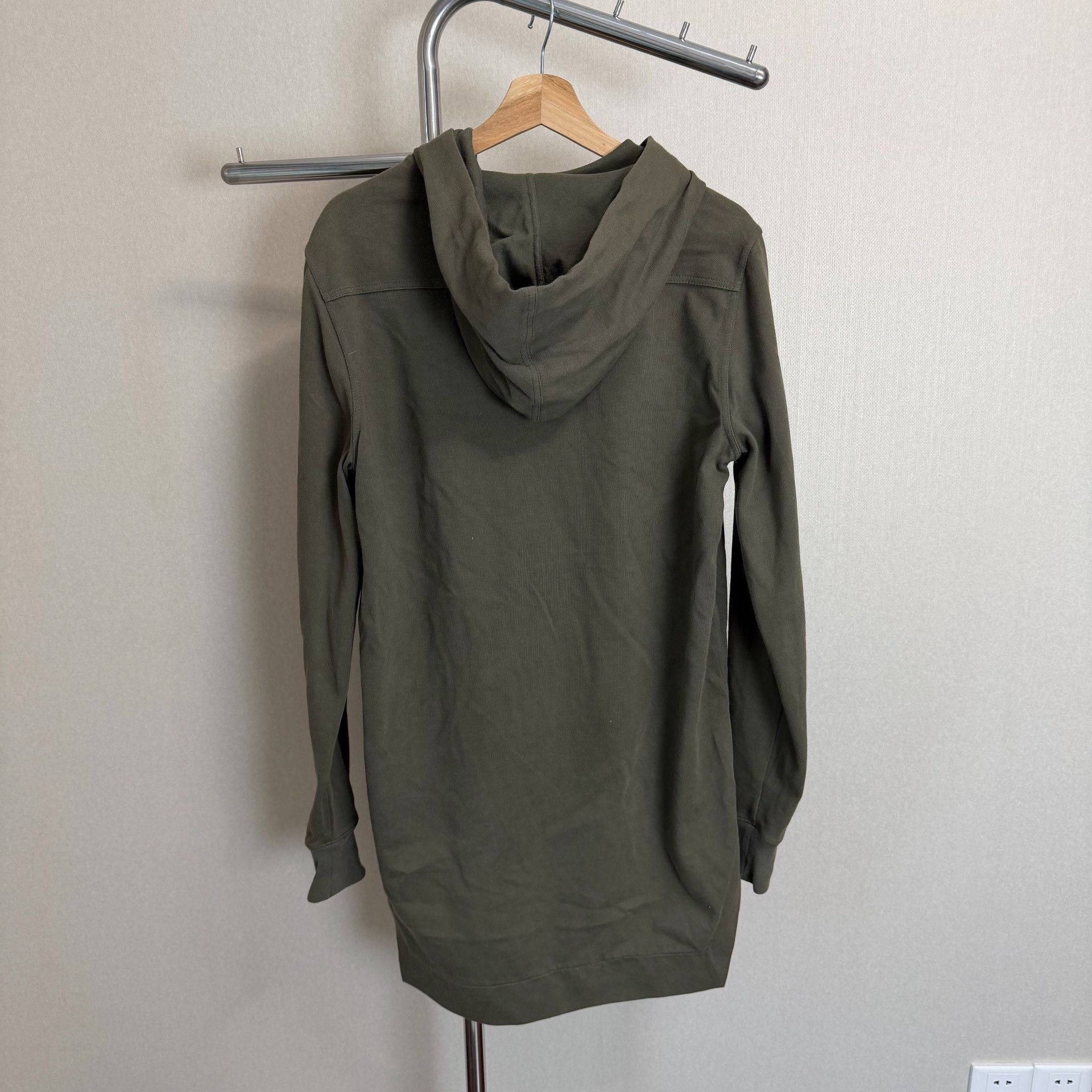 Rick Owens Rick Owens SS16 Cyclops Zip-Up Hoodie Army Green Size US M / EU 48-50 / 2 - 2 Thumbnail