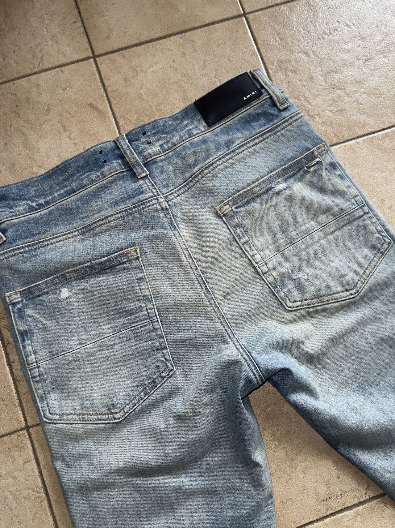 Amiri AMIRI Blue PJ Thrasher Jeans Size US 30 / EU 46 - 13 Thumbnail