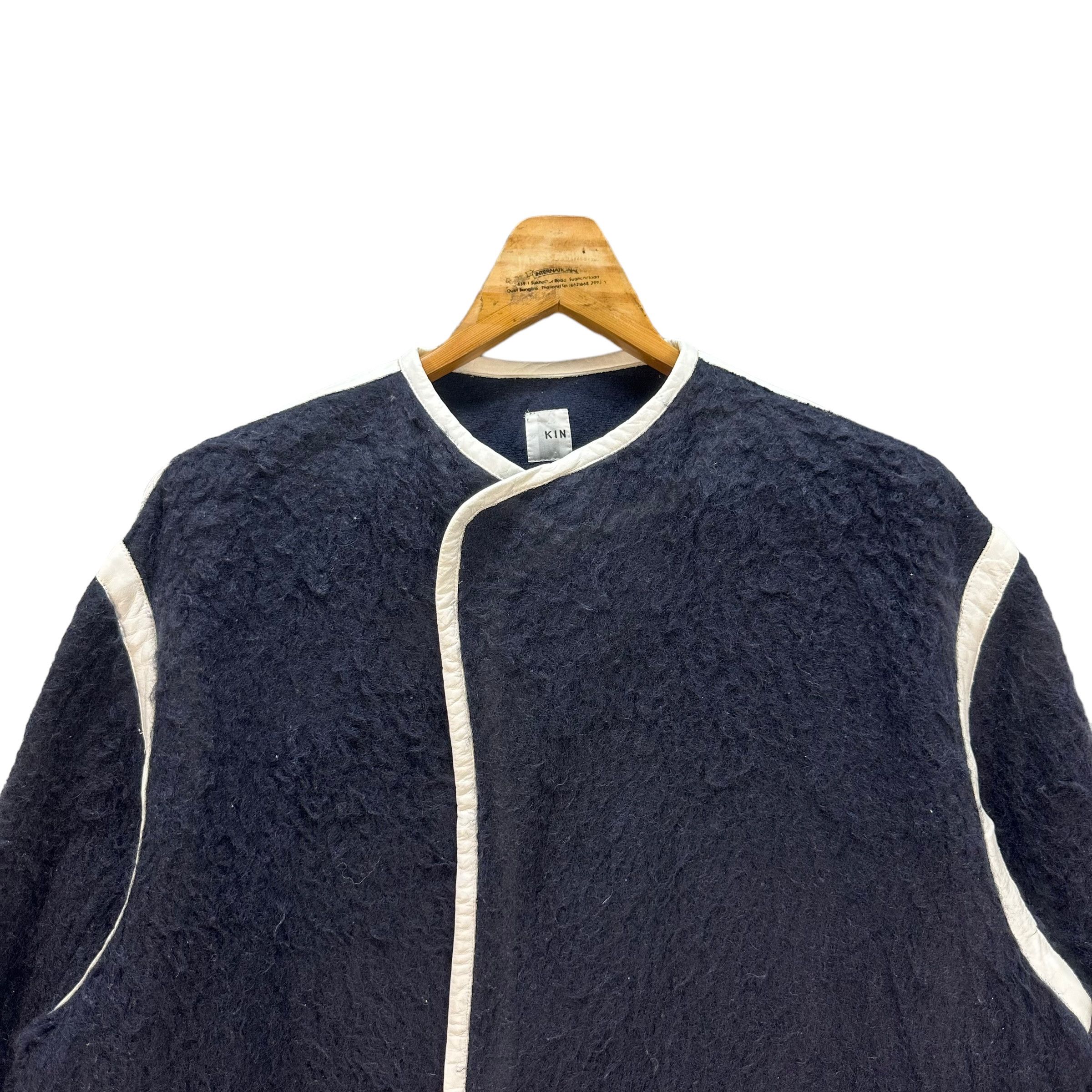 KIN KIN MADE IN JAPAN BUTTON LESS WOOL MOHAIR JACKET #8930-040 Size US XL / EU 56 / 4 - 2 Thumbnail