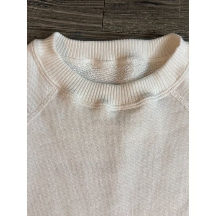 AG Adriano Goldschmied AG Adriano Goldschmied Women's White Crop Short Sleeve Sweat Size S / US 4 / IT 40 - 4 Thumbnail