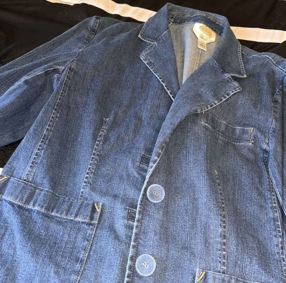 Talbots Women’s denim blazer Size L / US 10 / IT 46 - 3 Thumbnail