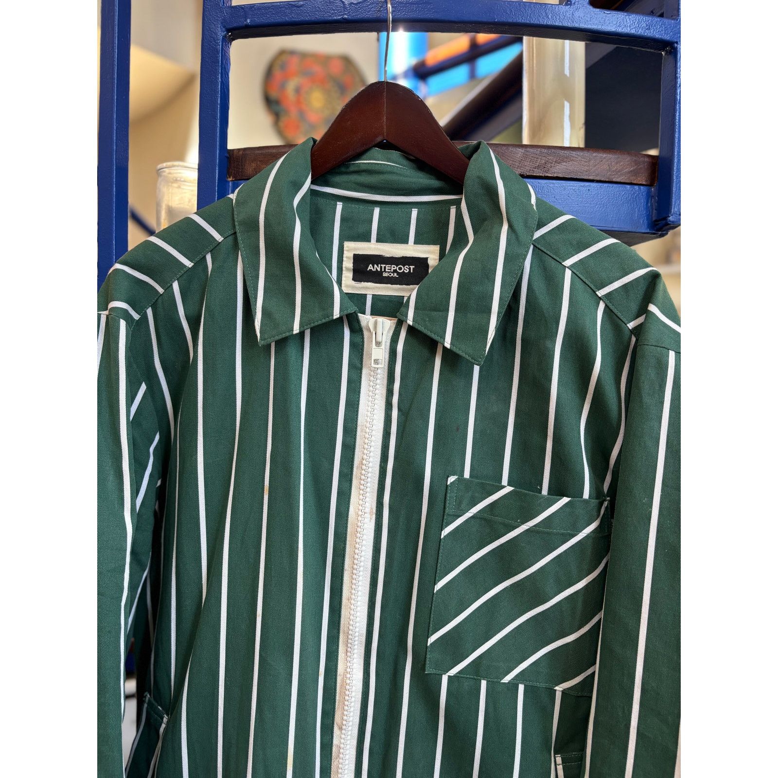 Other Antepost Seoul Green Pinstripe Zip Coat Size S/1 (oversized) Size US S / EU 44-46 / 1 - 5 Thumbnail