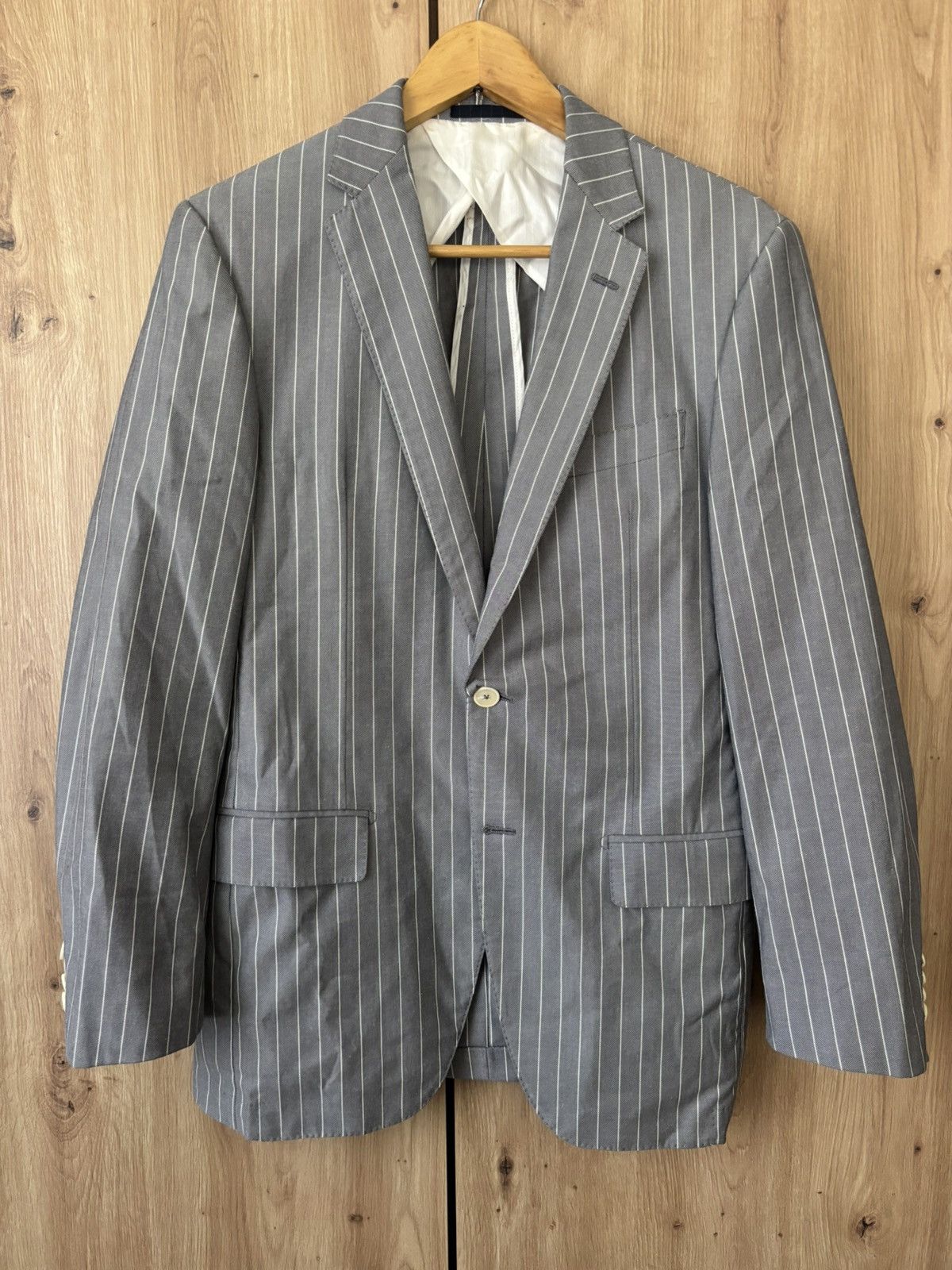 Pal Zileri PAL ZILERI STRIPPED GREY BLAZER Size 46R - 1 Thumbnail