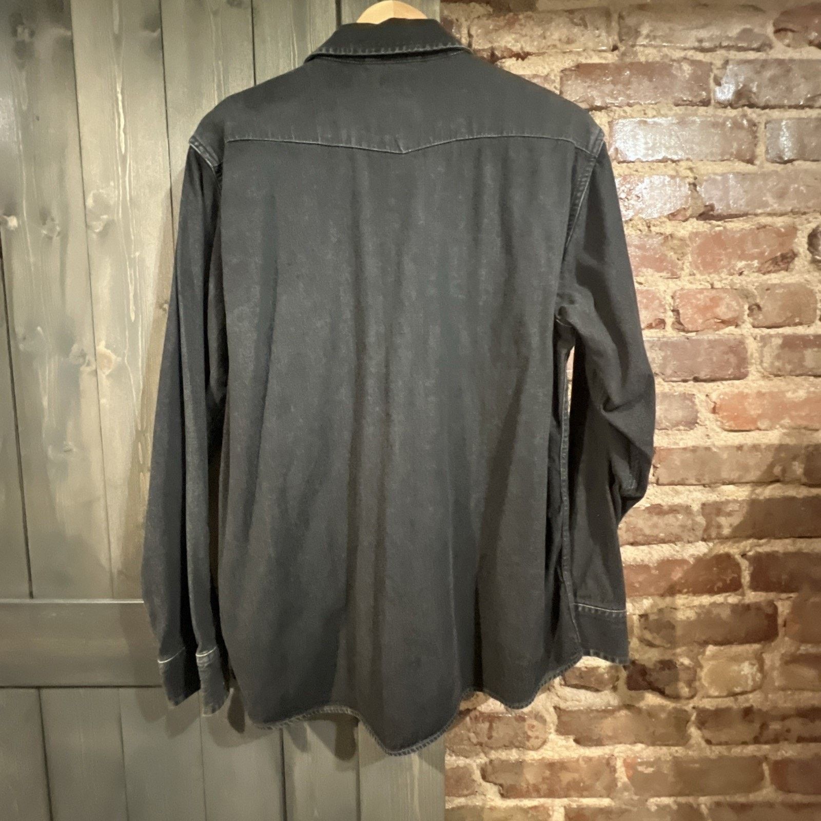 Gap Gap Men's VTG Y2K Black Denim Sz L Pearl Snap Western moto Size US L / EU 52-54 / 3 - 8 Thumbnail