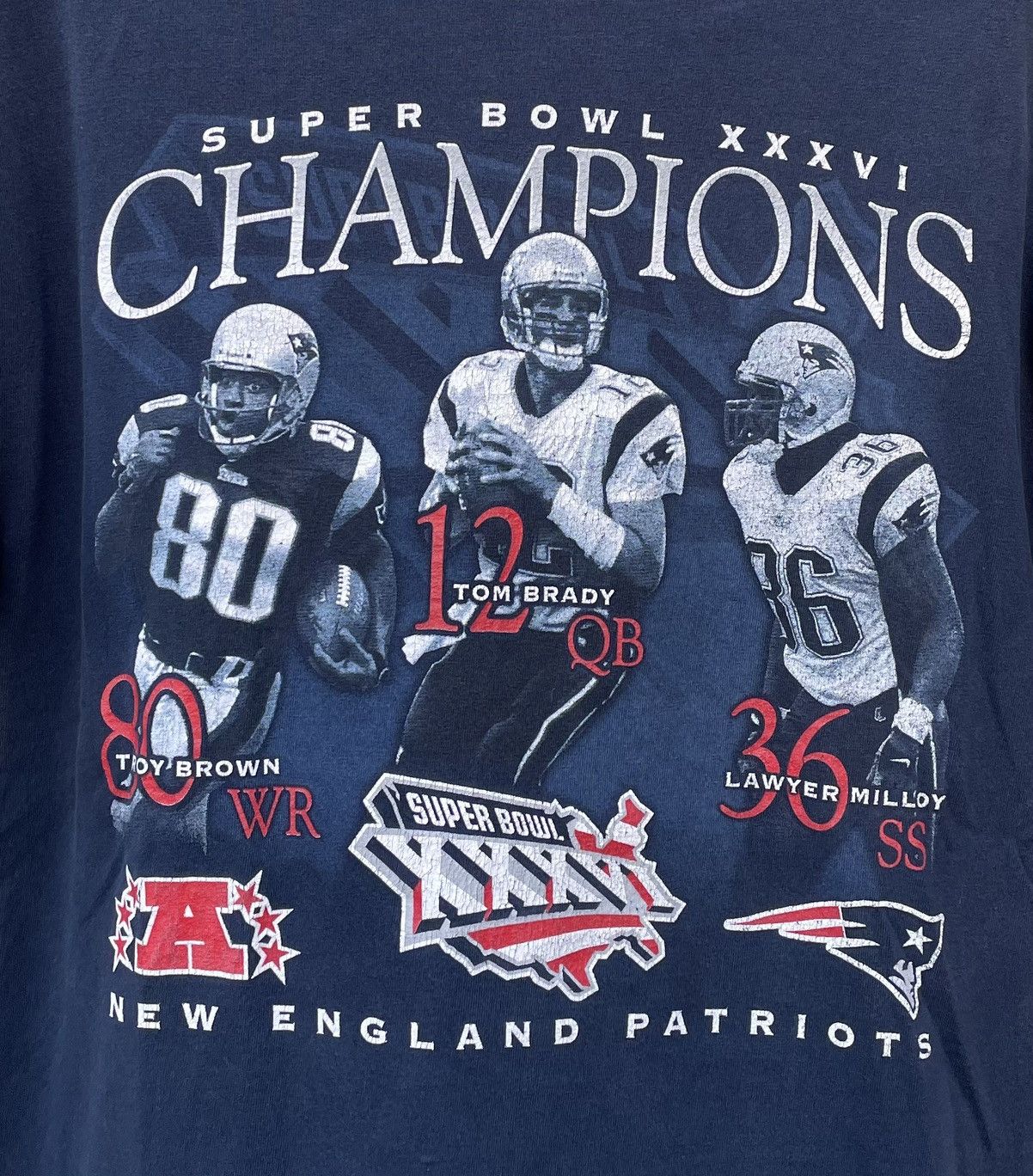 Alstyle Superbowl XXXVI Patriots Champions Graphic T-Shirt Size US L / EU 52-54 / 3 - 3 Thumbnail