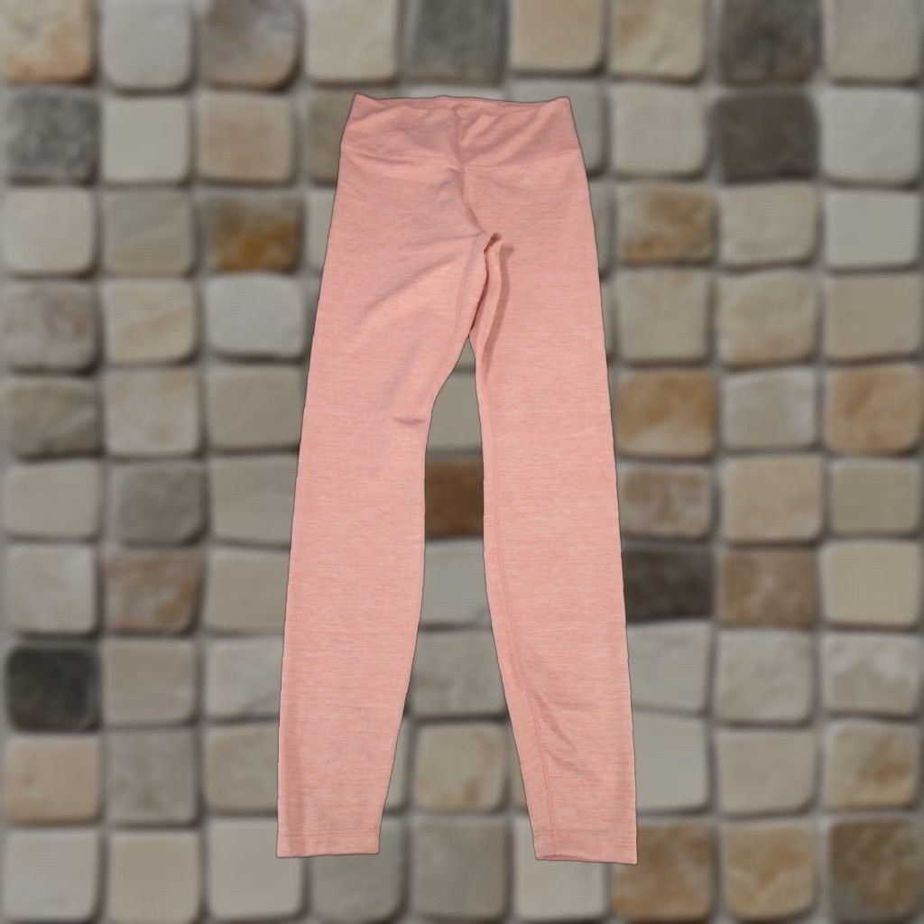 Nike VINTAGE Nike Leggings Womens XS Dri-Fit Pink Orange Compression Gym Athleisure Logo Womens Size 26" / US 2 / IT 38 - 1 Thumbnail
