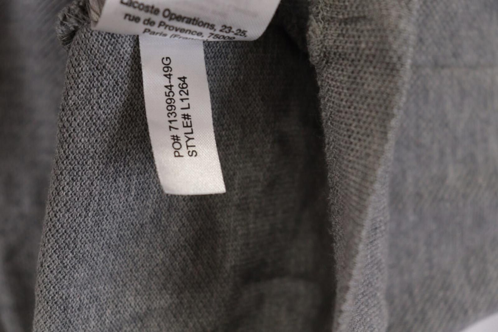 Lacoste Lacoste Classic Fit Gray Summer Polo Shirt Size 8 / 3XL Size US XXL / EU 58 / 5 - 12 Thumbnail