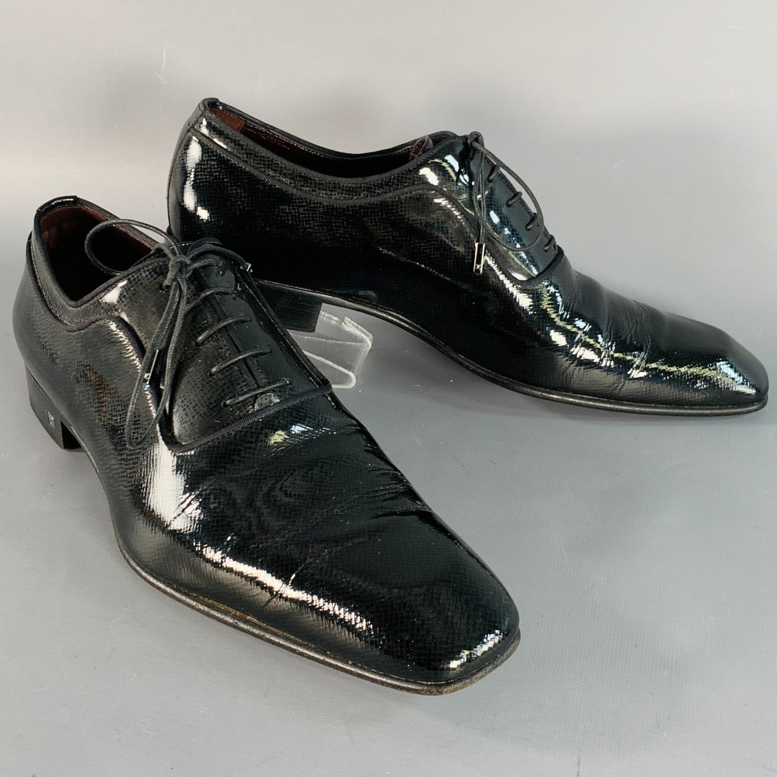 Louis Vuitton Solferino Black Leather Wingtip Men\'s Dress Shoes Solférino leather lace ups Louis Vuitton Black size 45 EU in  main image 3