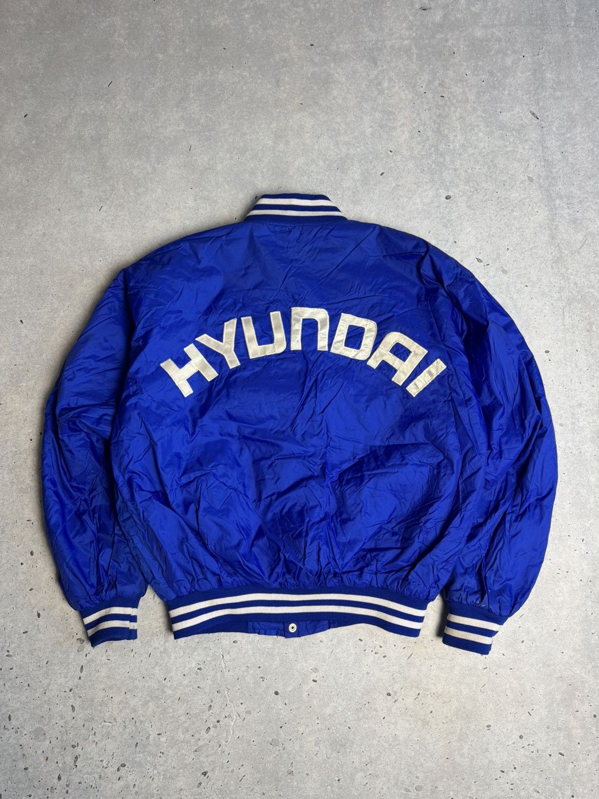 Vintage Vintage Hyundai Spell Out Varsity Jacket Y2K Racing Size US L / EU 52-54 / 3 - 2 Thumbnail