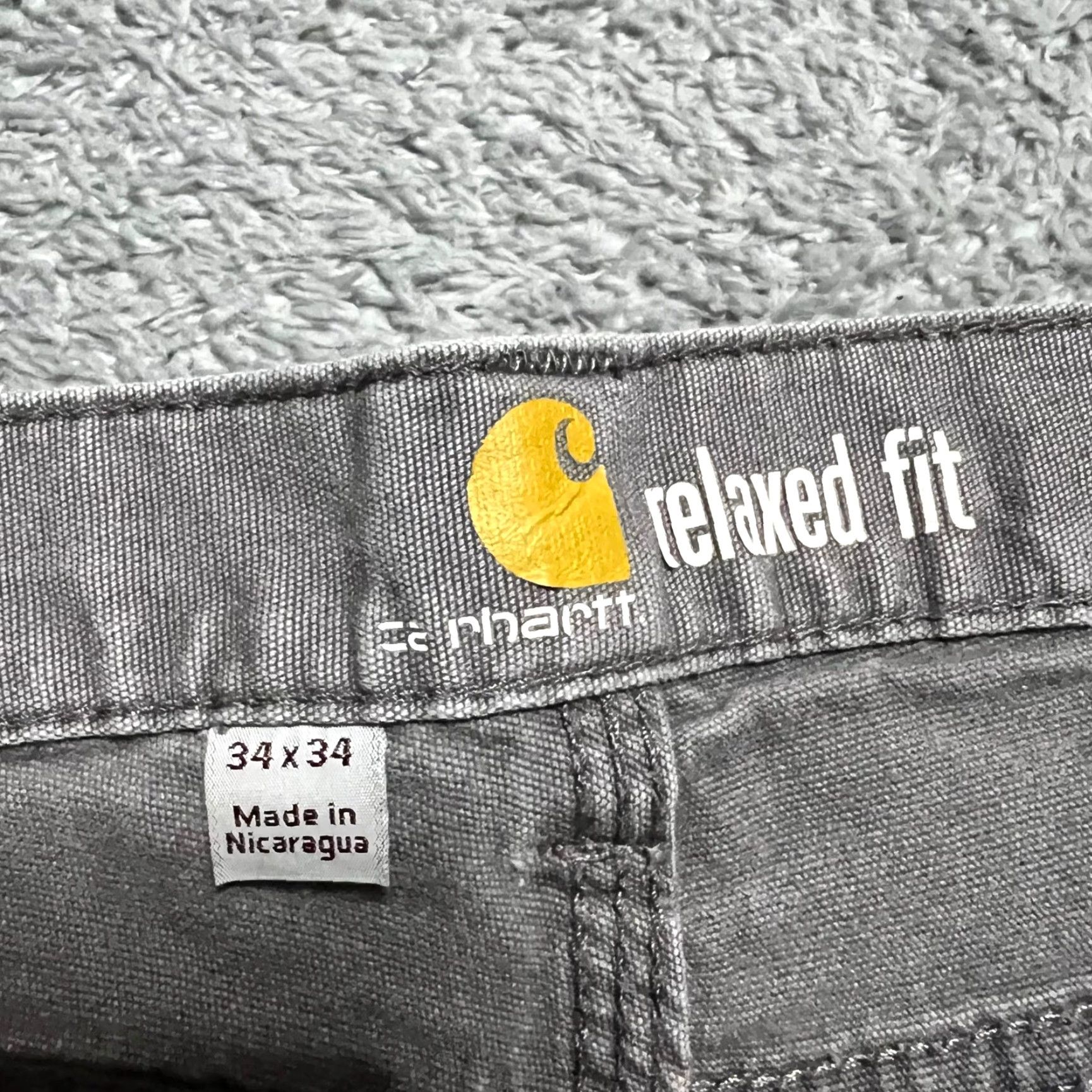 Carhartt VINTAGE Carhartt Pants Mens 34 x34 Gray Relaxed Canvas Distressed Work Mens Regular Chino Gray 34x34 90s Size US 34 / EU 50 - 7 Thumbnail