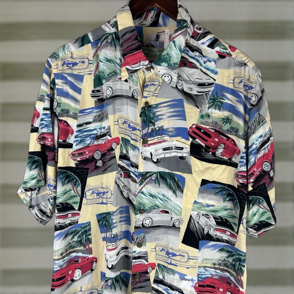 Reyn Spooner VINTAGE Reyn Spooner Shirt Mens XL Diamond Head Ford Mustang Rayon Short Sleeve Tropical Size US XL / EU 56 / 4 - 1 Thumbnail