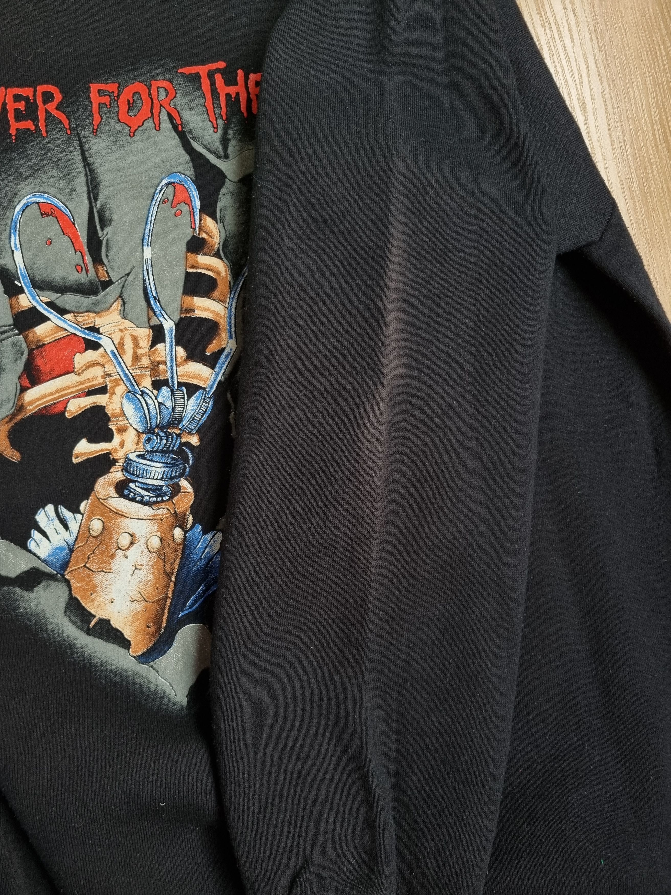 Iron Maiden × Vintage 90s Iron Maiden Big Print Vintage Hoodie Size US XL / EU 56 / 4 - 15 Thumbnail
