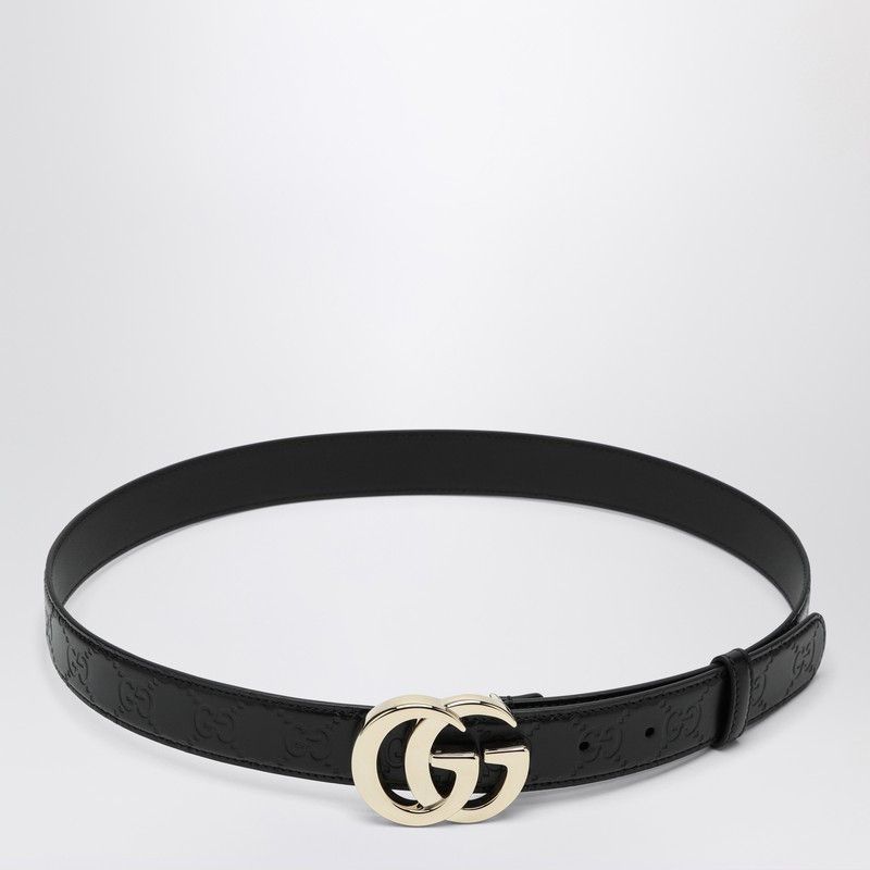 Gucci Gucci Gg Milano Black Leather Belt Size ONE SIZE - 1 Thumbnail
