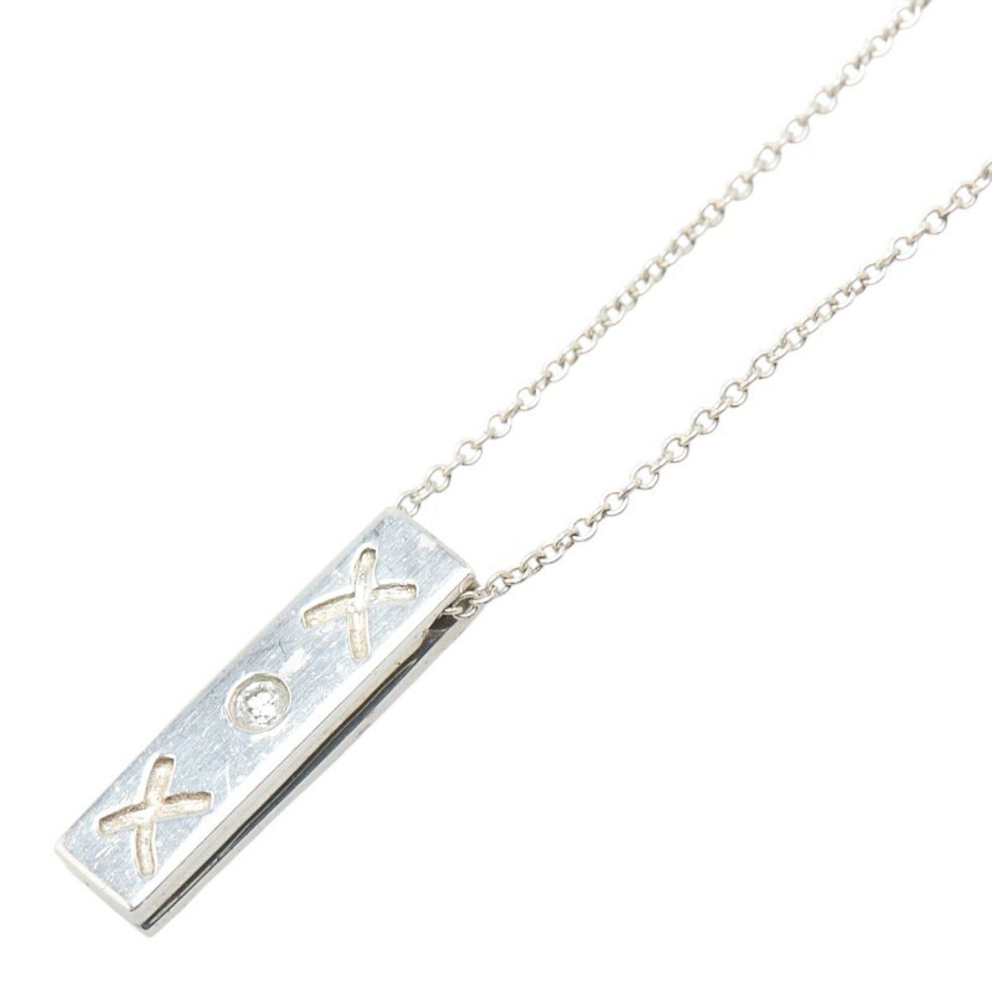 Tiffany & Co. Tiffany & Co. Kiss Bar single diamond necklace in 925 silver for women. TIFFANY Size ONE SIZE - 1 Thumbnail