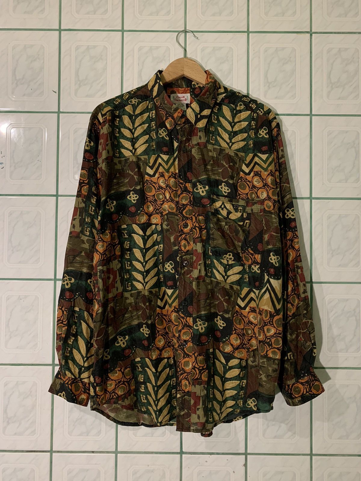 Vintage Color Unlimited Silk Button Up Shirt