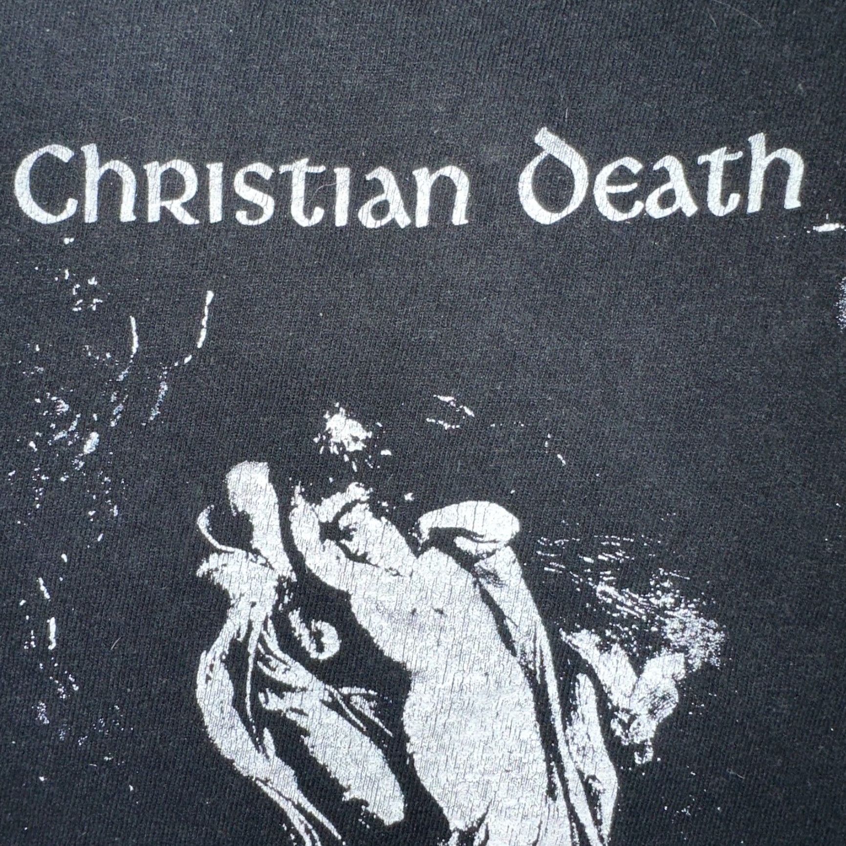 Jerzees VINTAGE 90s Christian Death Rozz Williams Goth Industrial Band T-Shirt Men Small Black Graphic Print Size US S / EU 44-46 / 1 - 2 Thumbnail