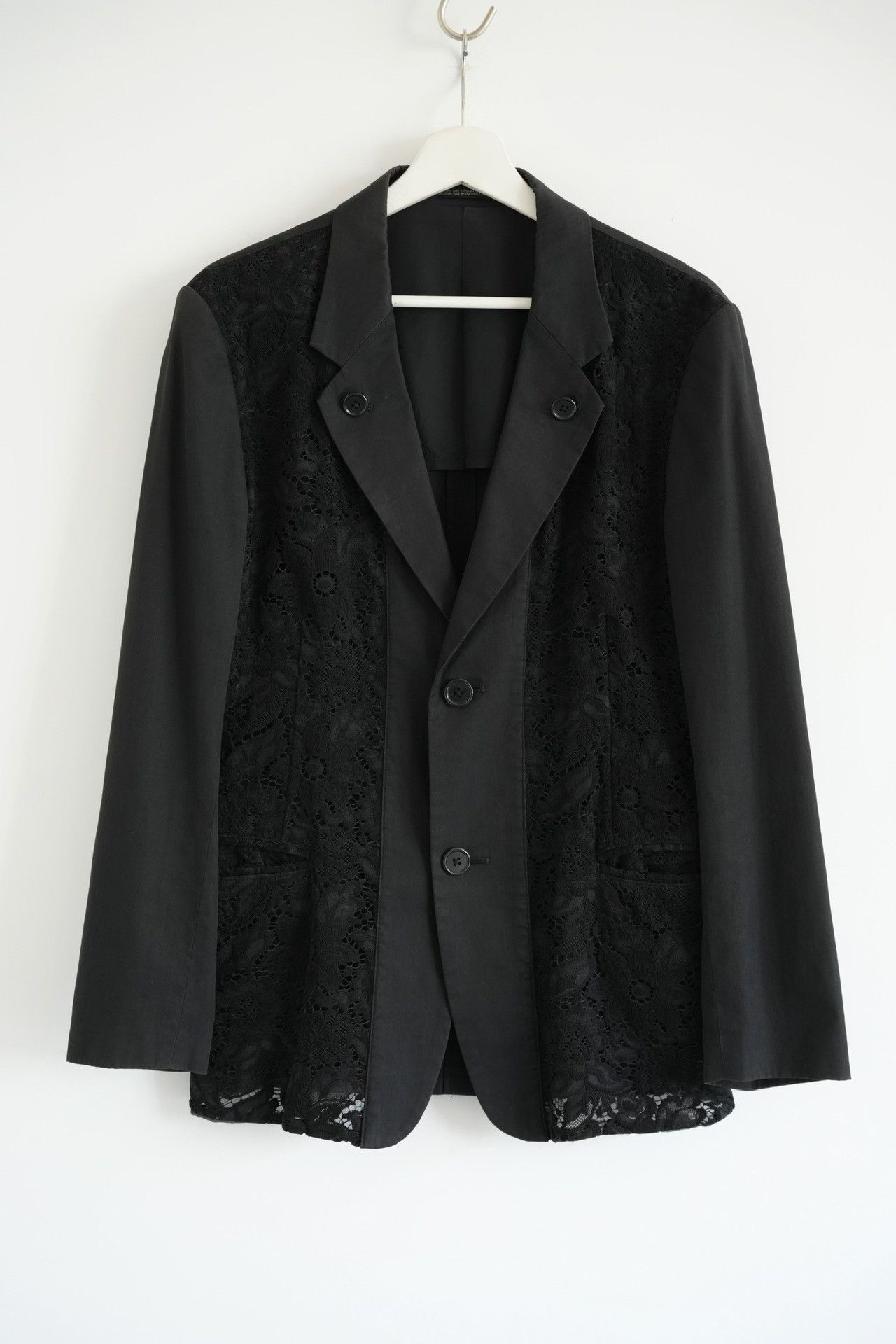 Yohji Yamamoto Yohji Yamamoto 09ss Lace Detail Suit Size US S / EU 44-46 / 1 - 1 Thumbnail