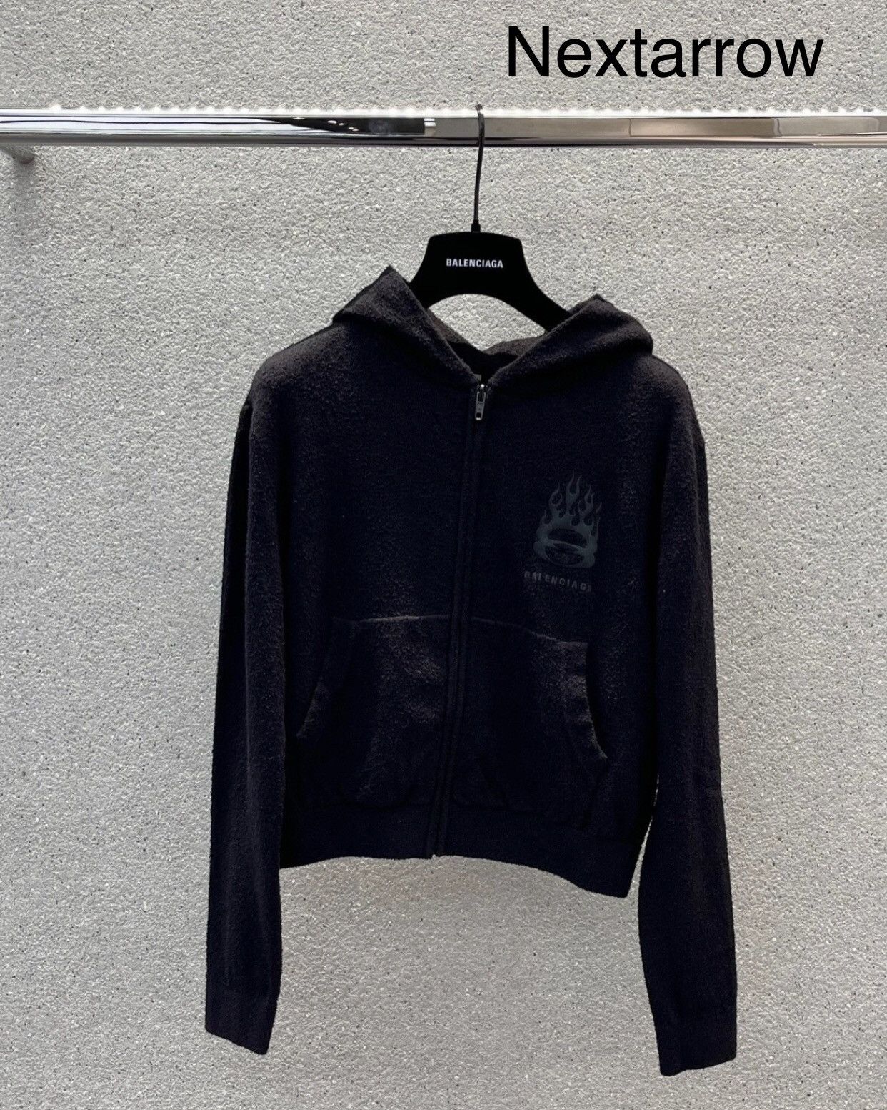 Balenciaga Balenciaga 24fall flame looped fleece sweatshirt jacket Size US L / EU 52-54 / 3 - 2 Thumbnail