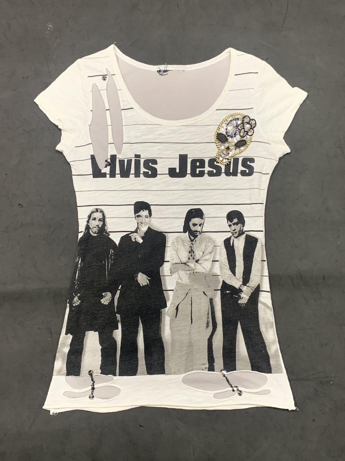 If Six Was Nine 🖤BLACKFRIDAY🖤ElvisJesus Destroyed skull studded lgb ifsix Size US S / EU 44-46 / 1 - 2 Thumbnail