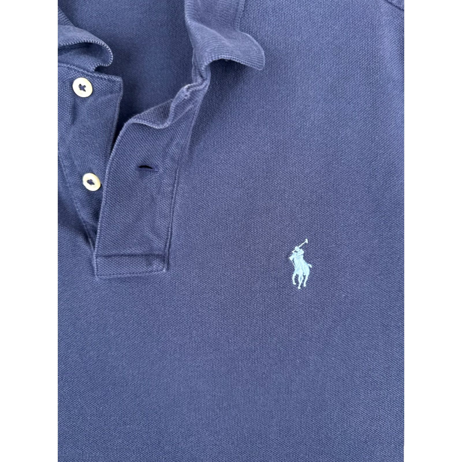 Ralph Lauren Ralph Lauren Polo Shirt Men Large Blue Slim Fit 100% Cotton Jersey Short Sleeve Activewear Size US L / EU 52-54 / 3 - 6 Thumbnail