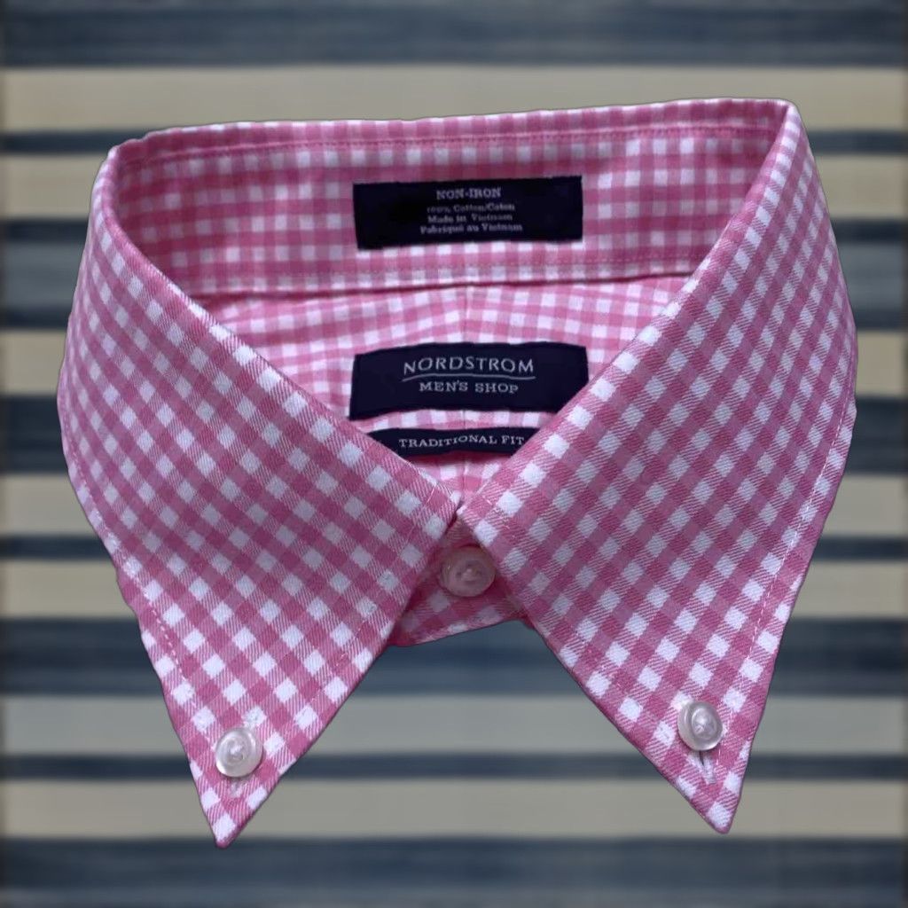 VINTAGE Nordstrom Men's Shirt Long Sleeve Gingham Button-Down