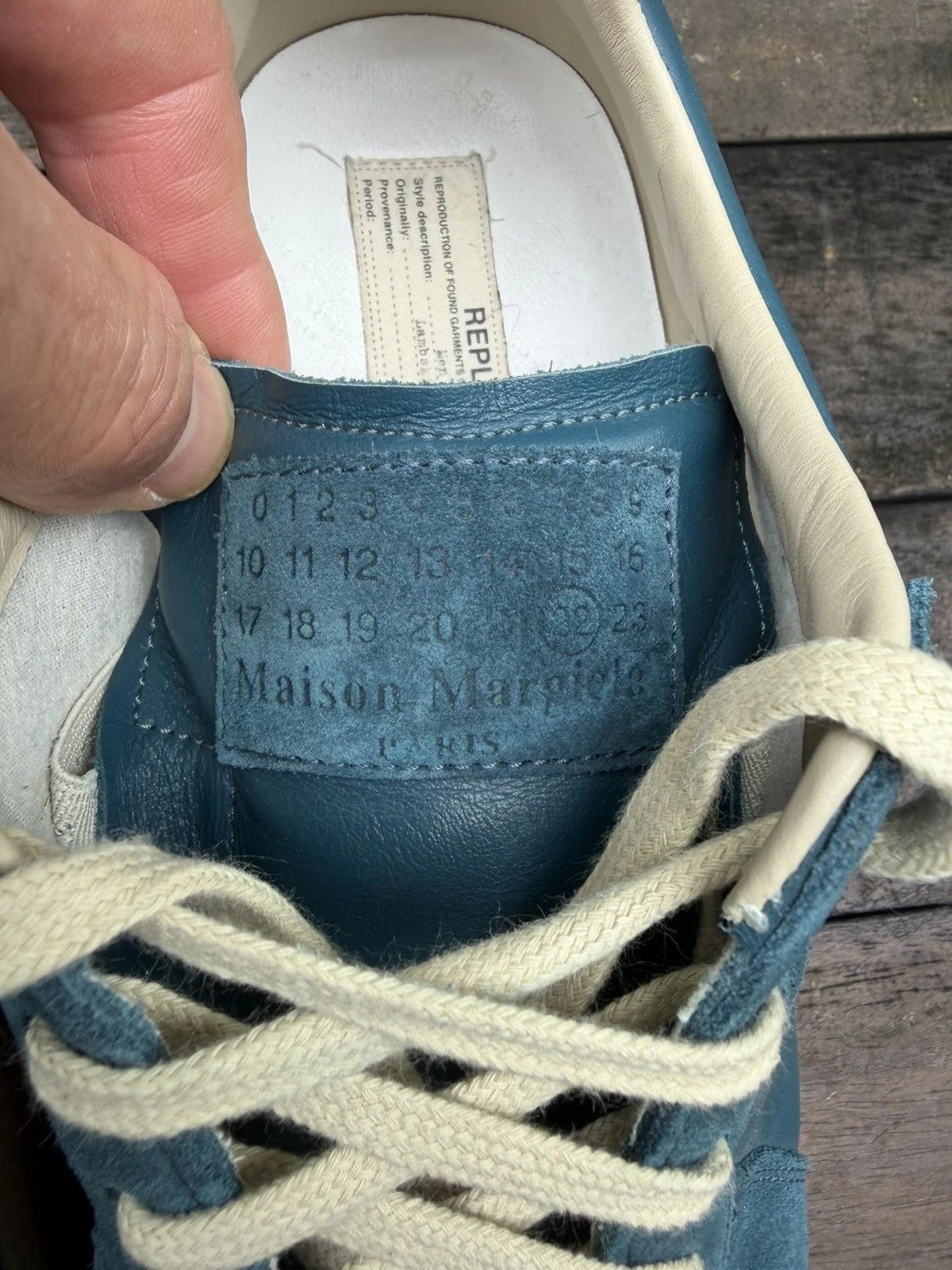 Maison Margiela Maison Margiela Replica GAT Blue 12 45 Low Tops Gum Size US 12 / EU 45 - 4 Thumbnail